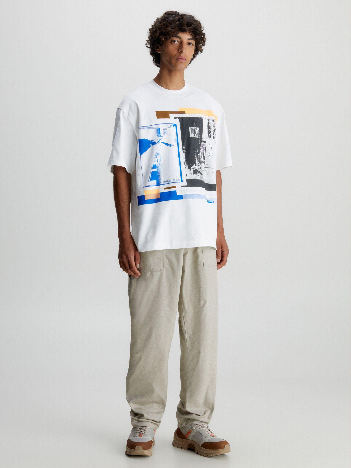 Polera Connected Layer  Blanco 028 Calvin Klein-1