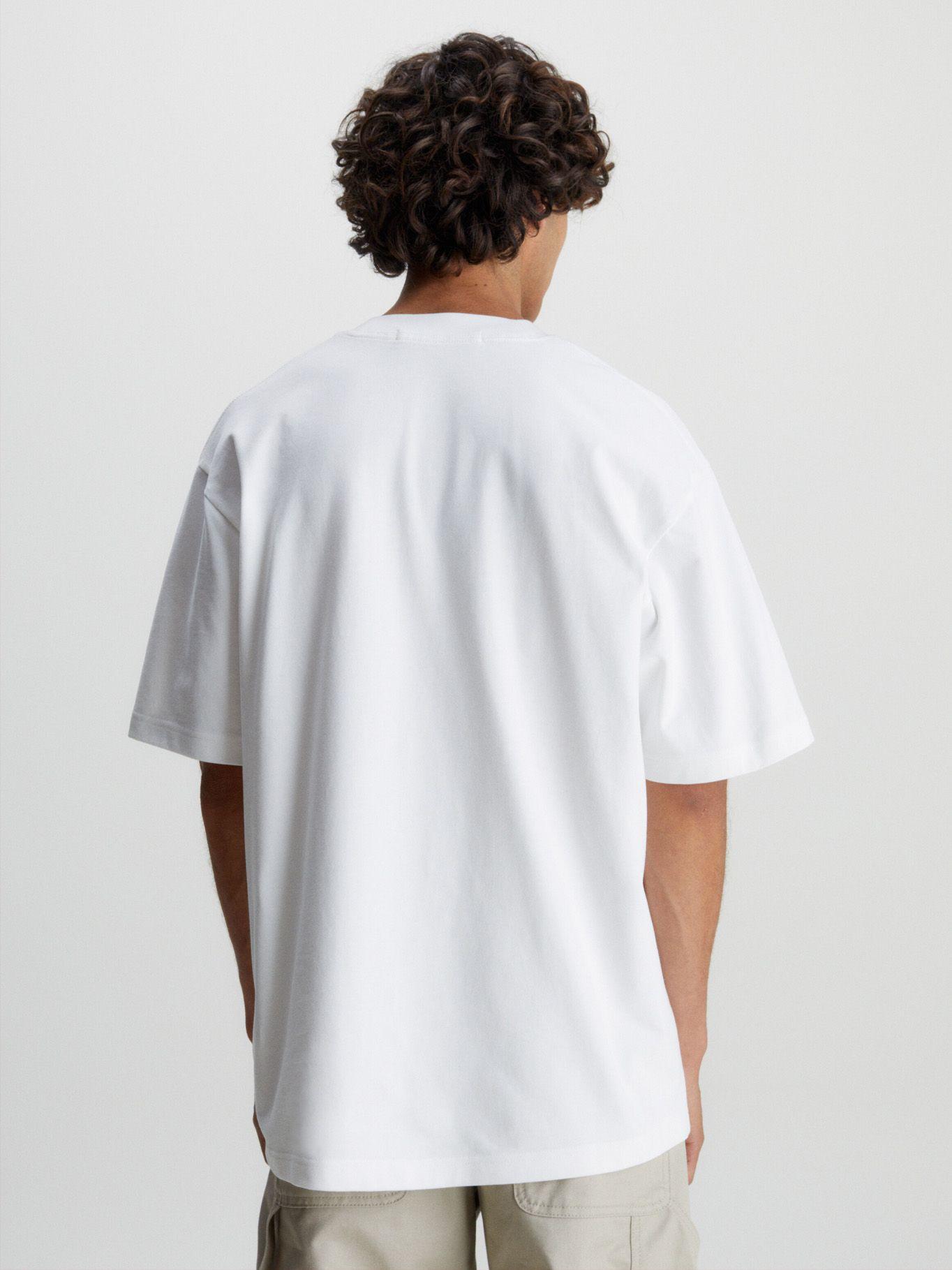 Polera Connected Layer  Blanco 028 Calvin Klein-2