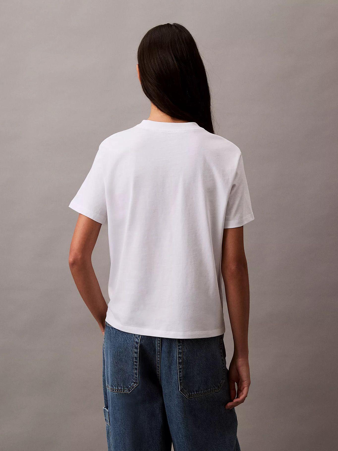 Polera Clásica Monograma Estampada Blanco Calvin Klein-2