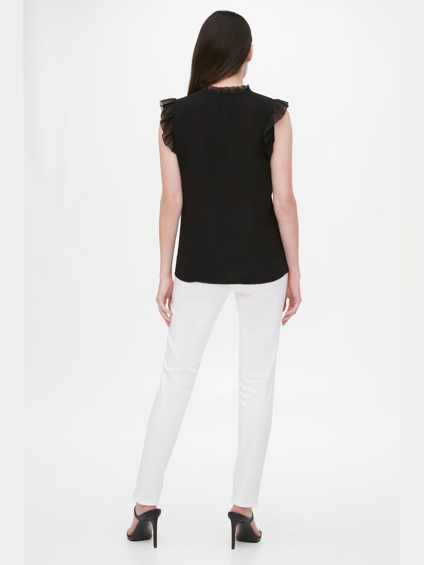 Blusa Alforzas Negro Calvin Klein-1