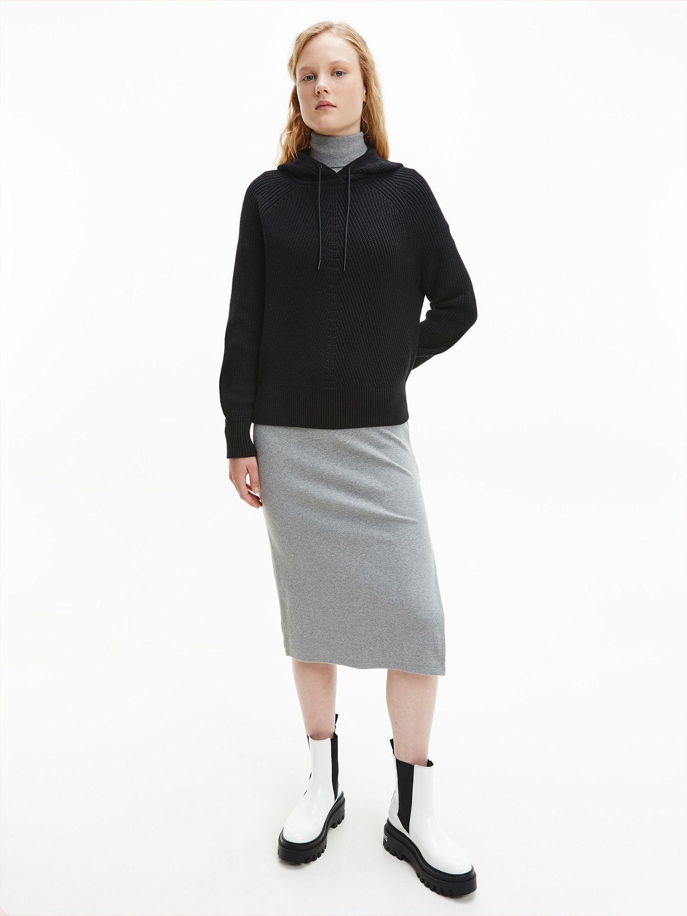 Hoodie Suéter Premium Cotton Negro Calvin Klein-1
