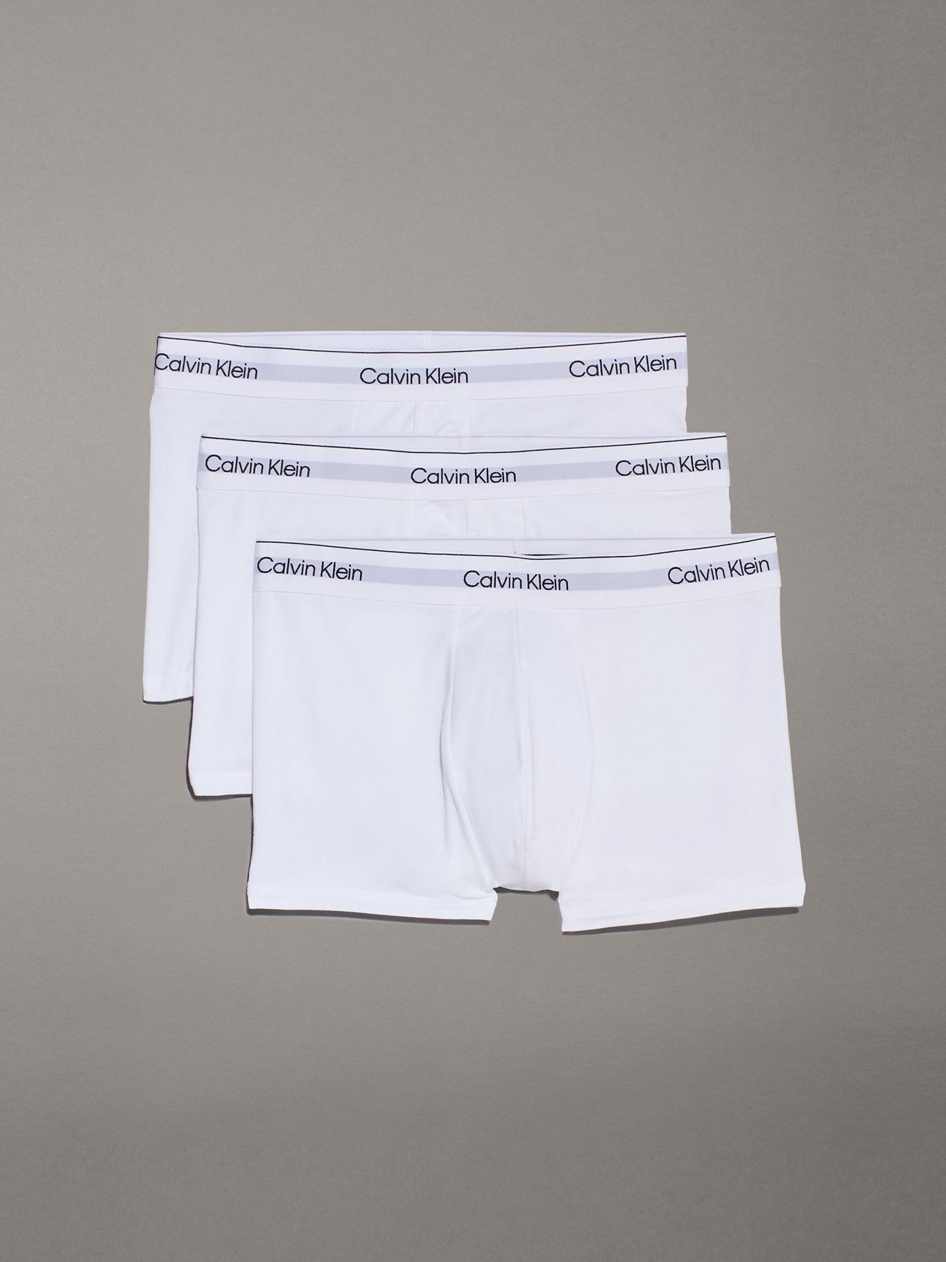 Pack 3 Bóxers Trunk Icon Stretch Blanco Calvin Klein-0