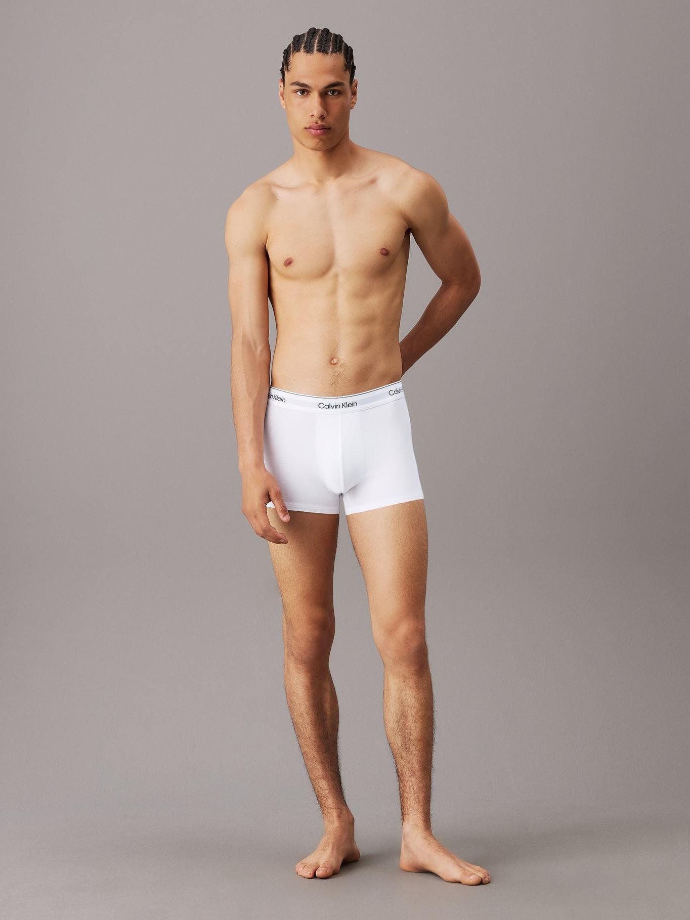 Pack 3 Bóxers Trunk Icon Stretch Blanco Calvin Klein-2