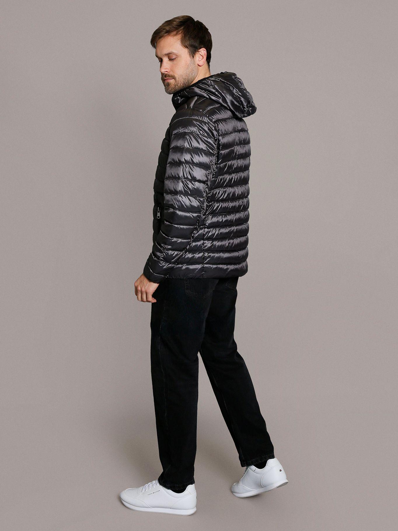 Parka con Gorro Packable Negro Calvin Klein-2