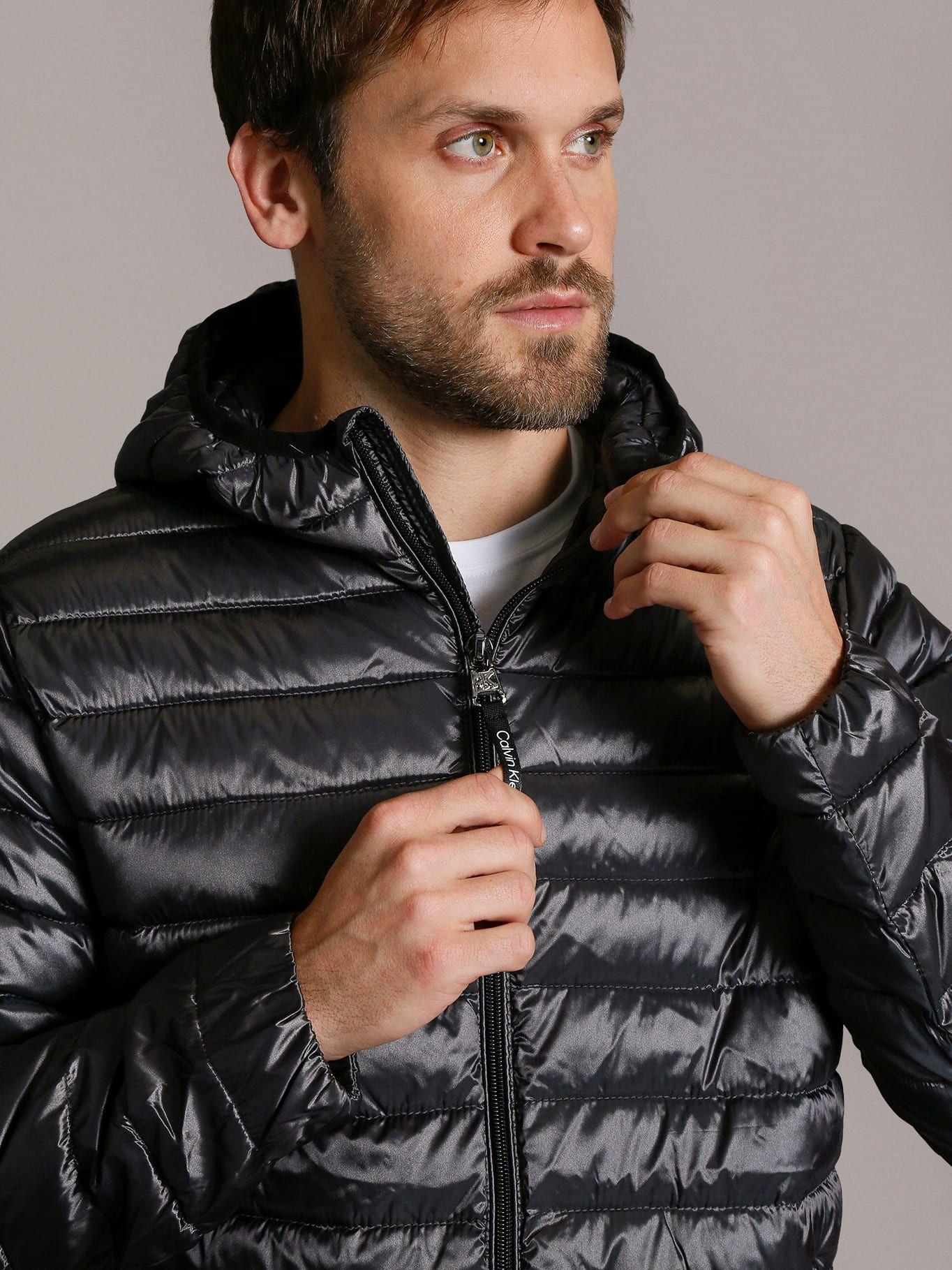 Parka con Gorro Packable Negro Calvin Klein-4