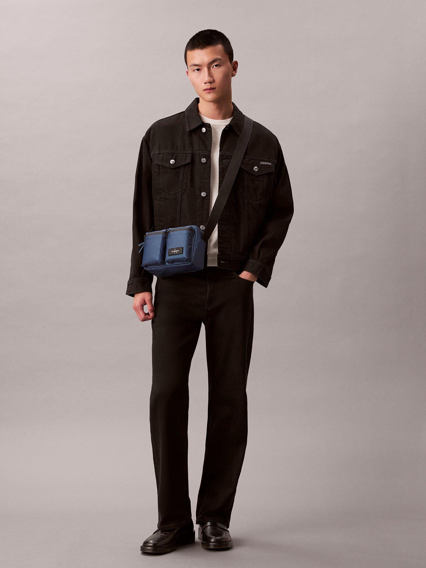 Bolso Cruzado Utilitario Azul Calvin Klein-4