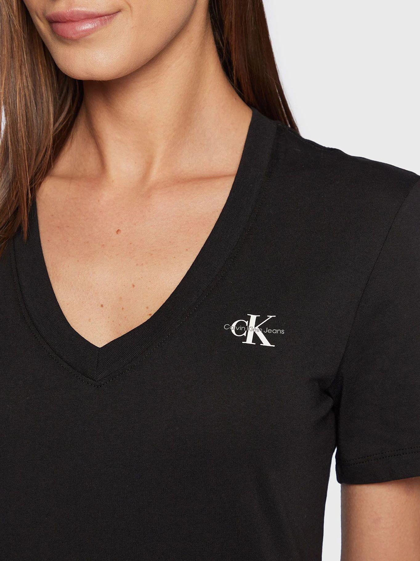 Camiseta de algodón orgánico Negro Calvin Klein-3