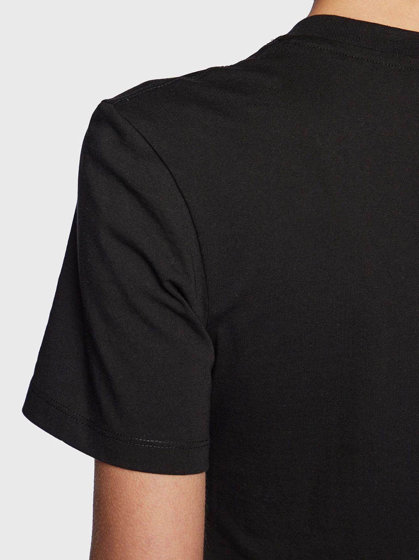 Camiseta de algodón orgánico Negro Calvin Klein-4