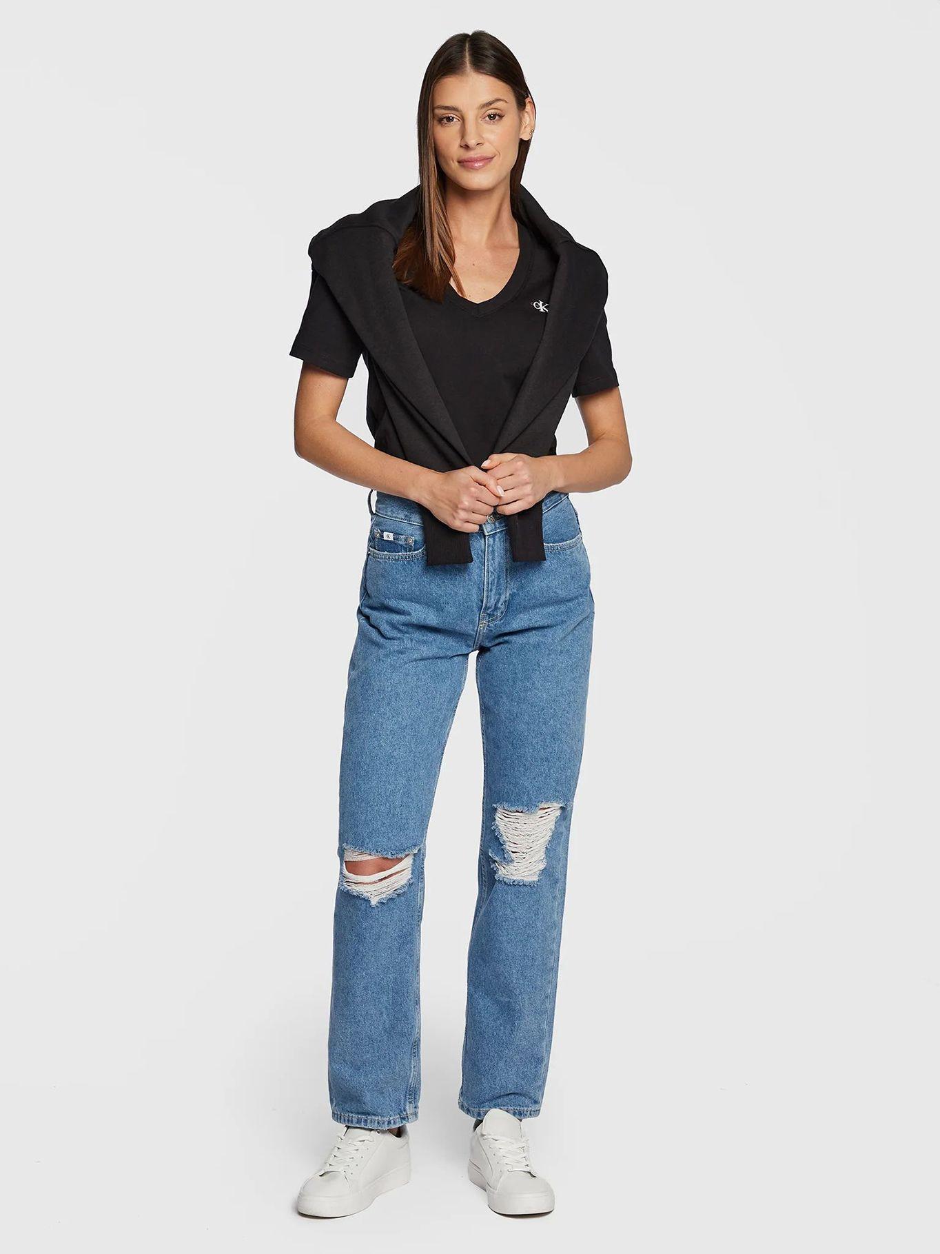 Camiseta de algodón orgánico Negro Calvin Klein-1