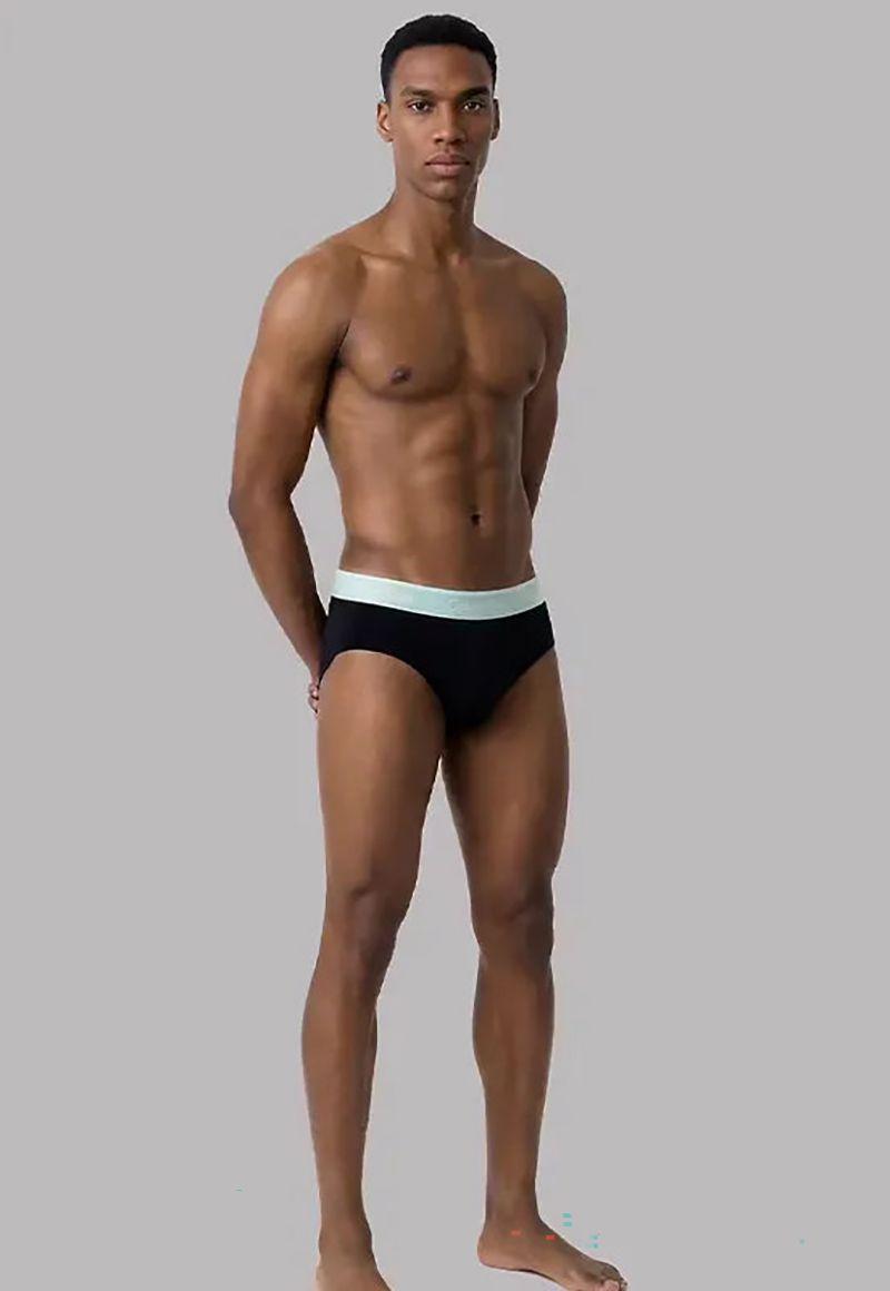 Pack de 3 Slips Icon Cotton Stretch Negro Calvin Klein-1