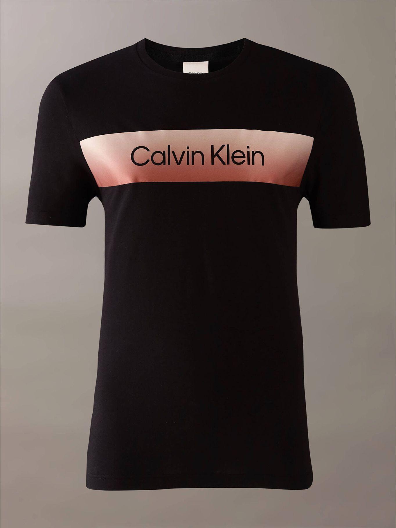 Polera Linear con Logo Negro Calvin Klein-4