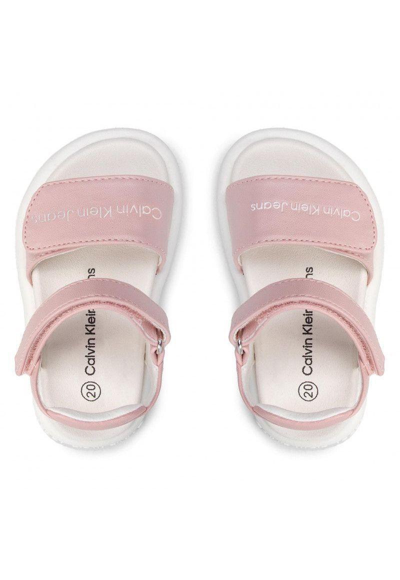 Sandalia Velcro Silver Rosado Calvin Klein-3