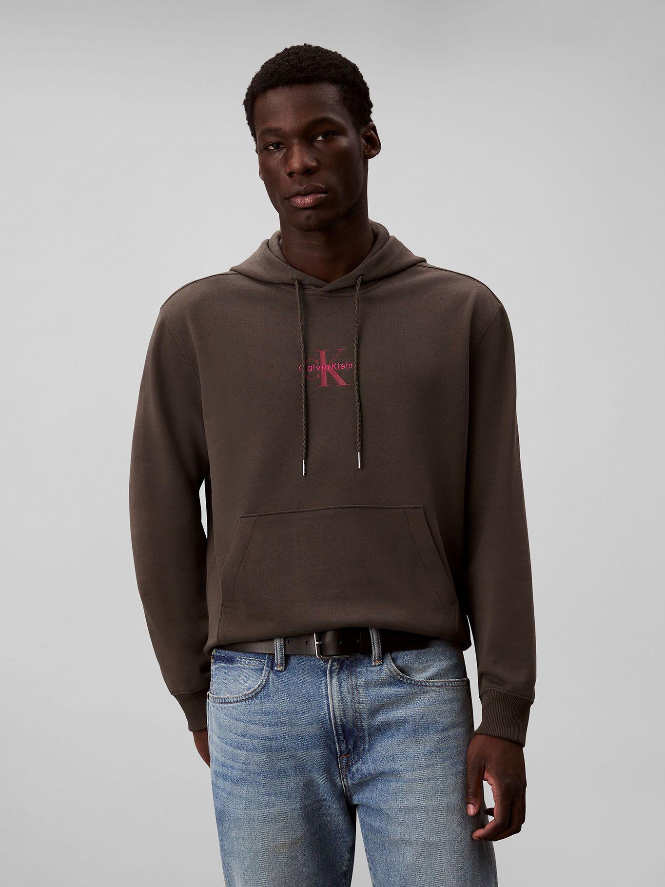 Polerón con Gorro y Logo Gris Calvin Klein-0