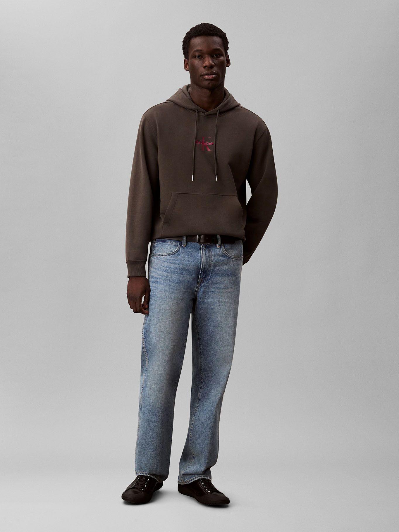 Polerón con Gorro y Logo Gris Calvin Klein-1