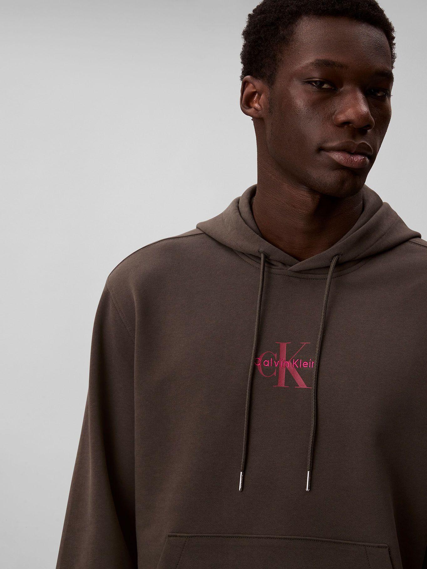 Polerón con Gorro y Logo Gris Calvin Klein-4