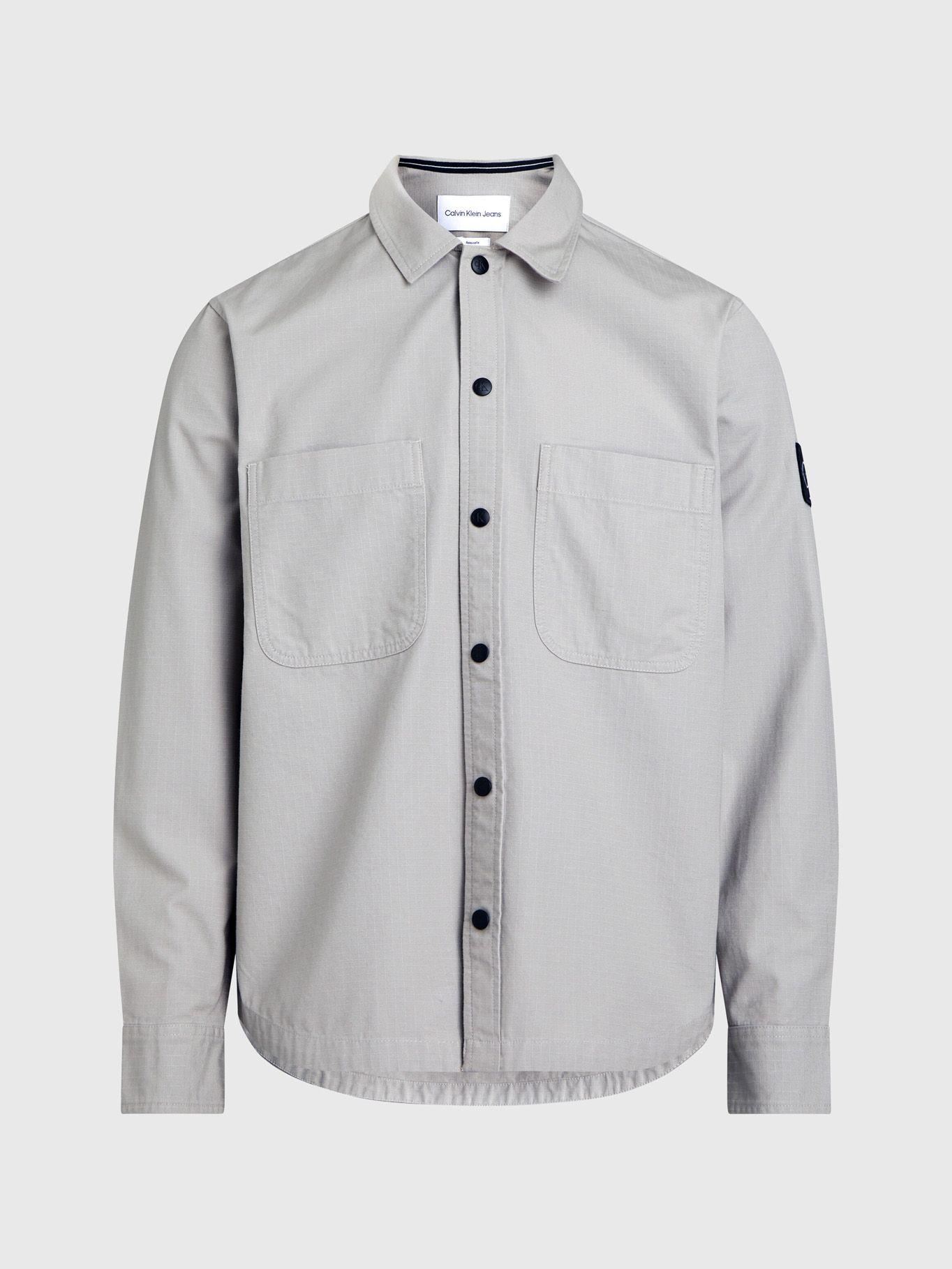 Camisa Essentials Ripstop Gris Calvin Klein-4