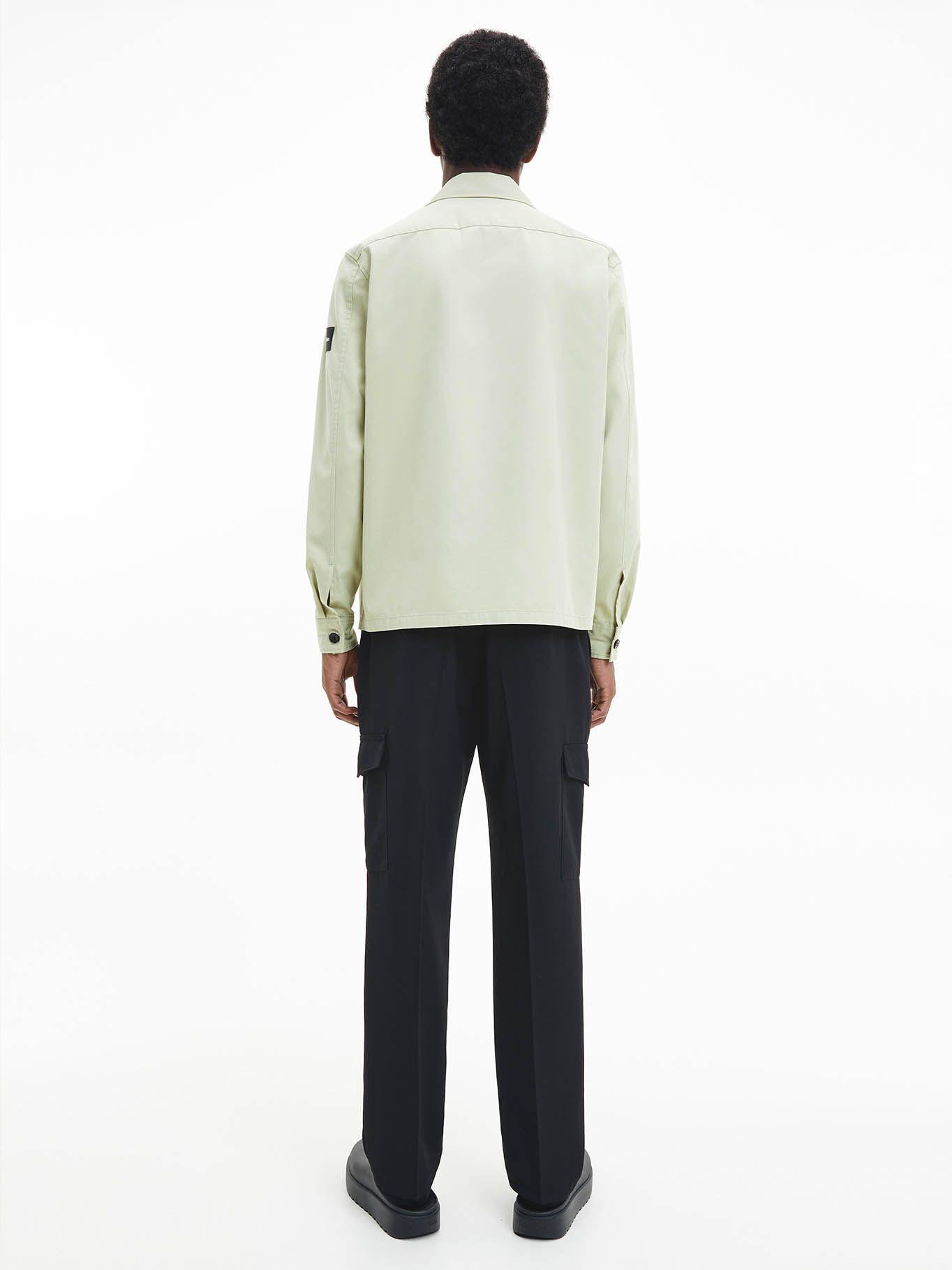 Chaqueta estilo camisa de mezcla de sarga Verde Calvin Klein-2