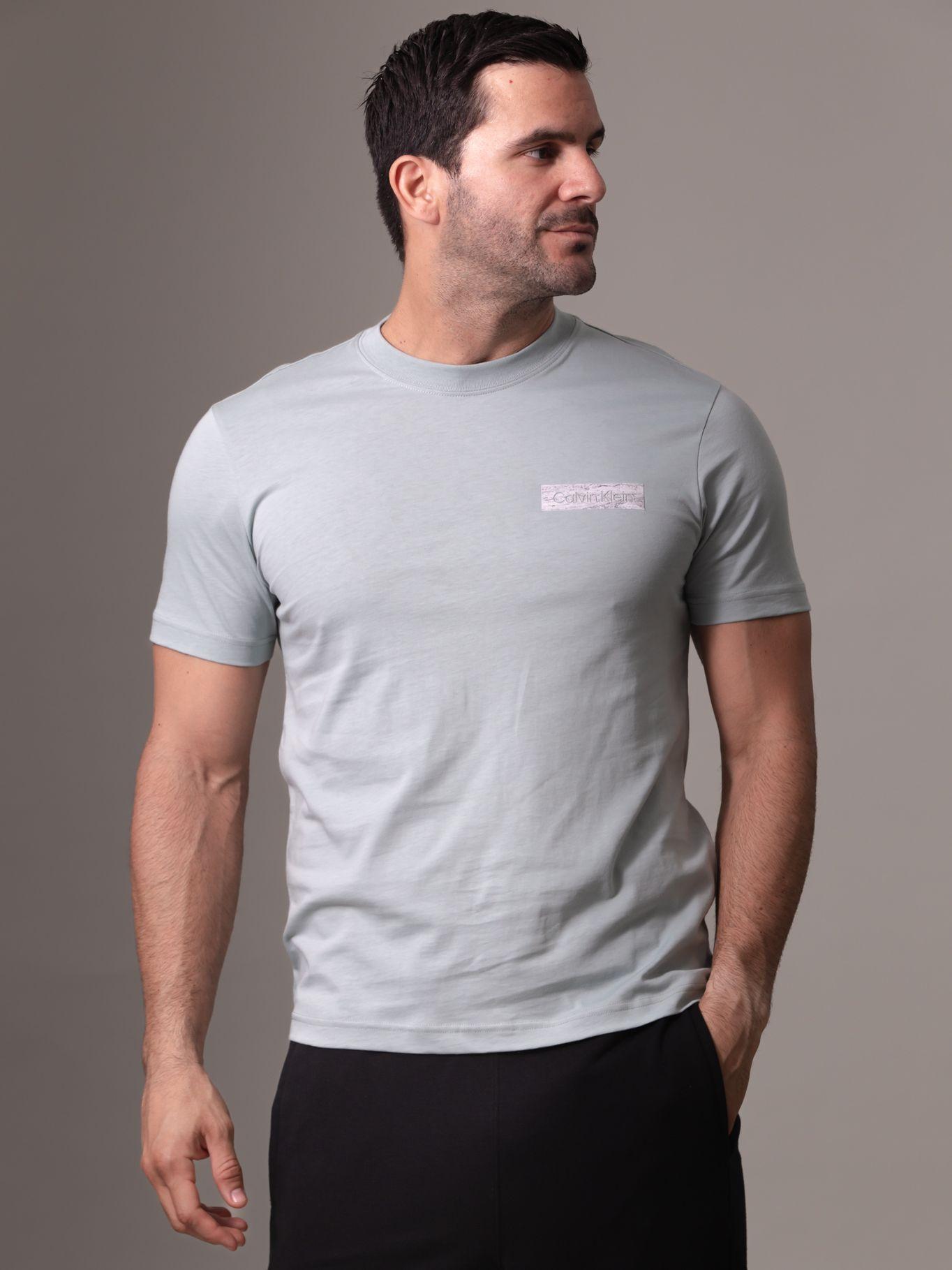 Polera Raised Concrete Celeste Calvin Klein-0