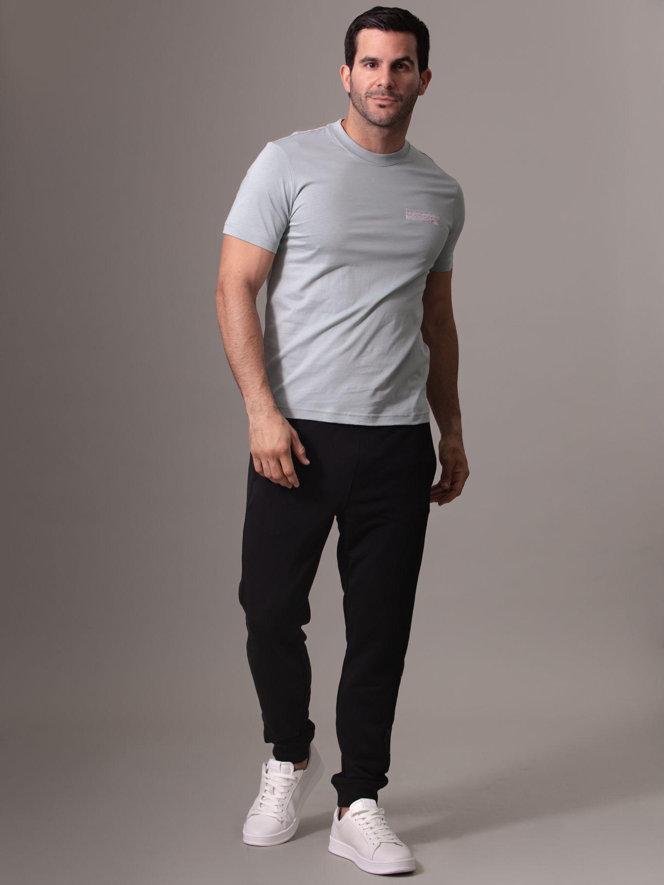 Polera Raised Concrete Celeste Calvin Klein-1