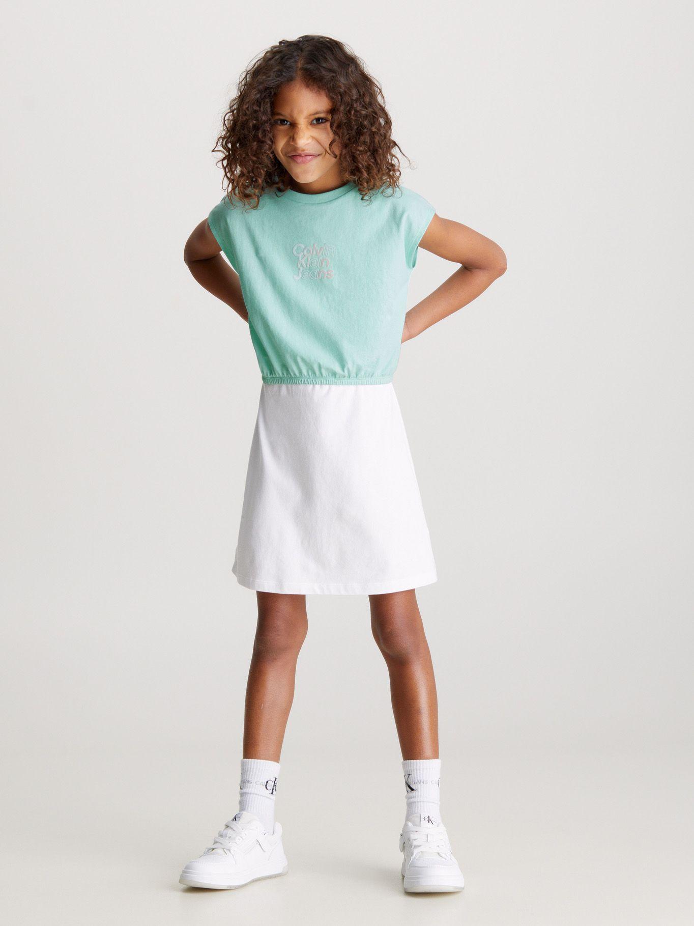 Polera Niña Gradient Flock Verde Calvin Klein-1