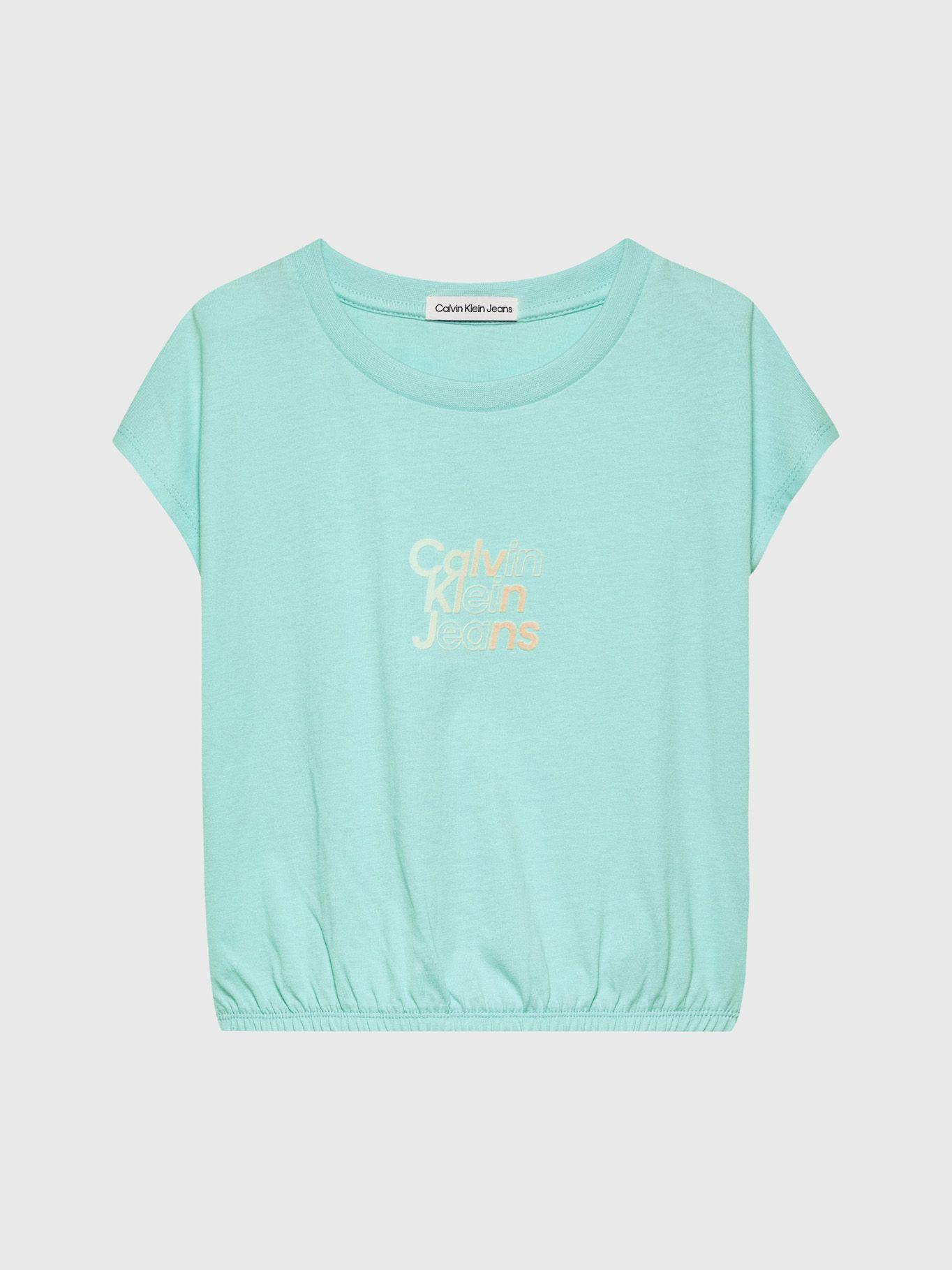 Polera Niña Gradient Flock Verde Calvin Klein-4