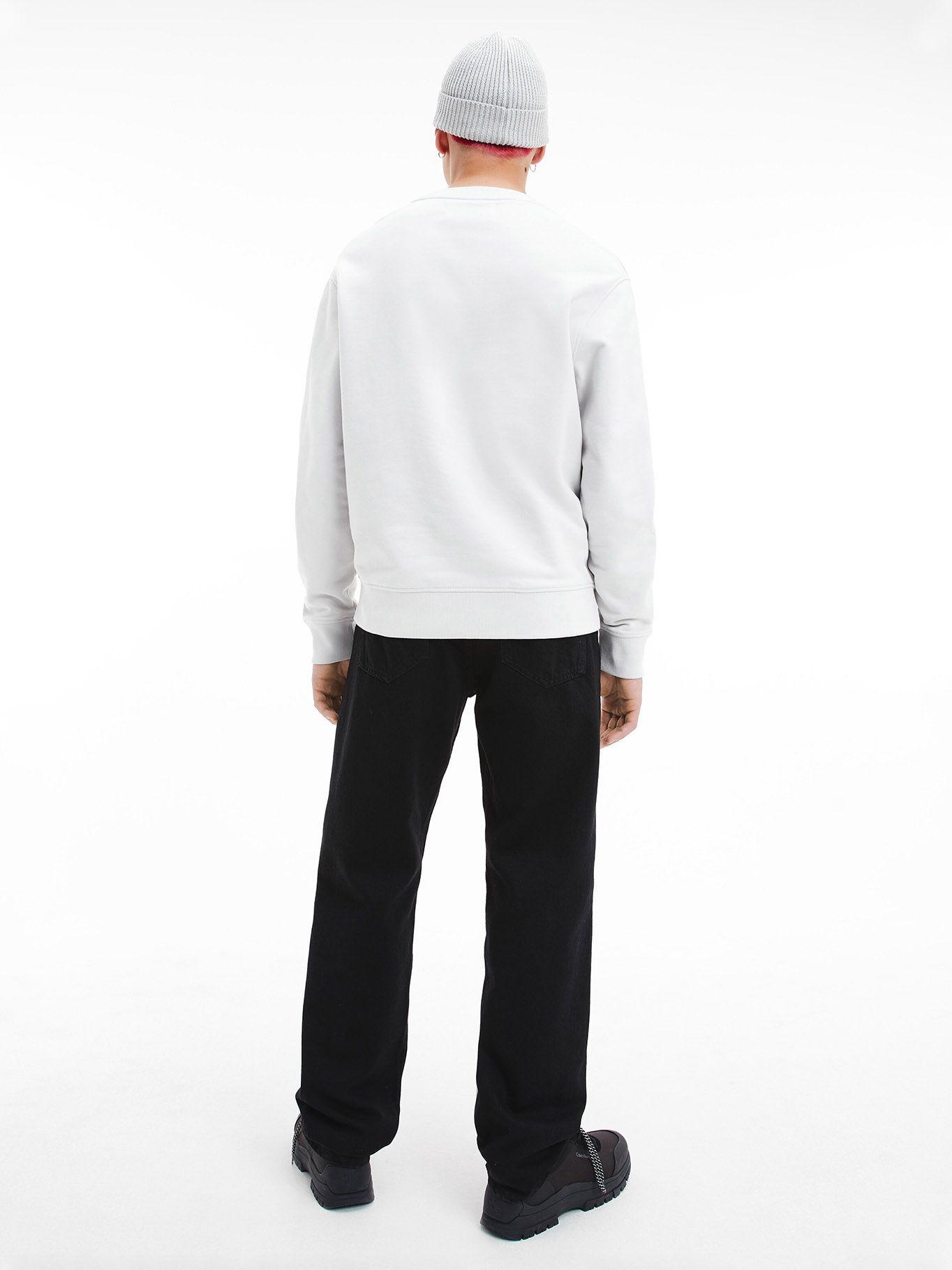 Polerón Stacked Logo Blanco Calvin Klein-2