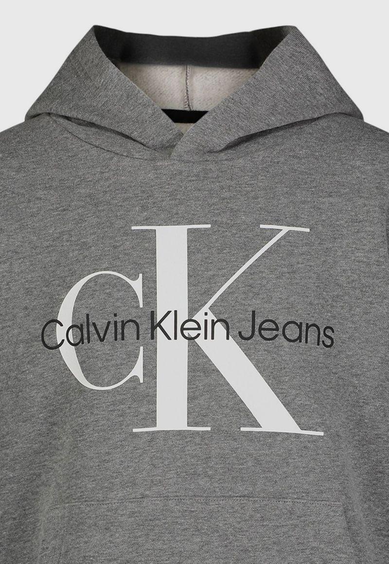 Polerón con Gorro Niño Old School Gris Calvin Klein-1