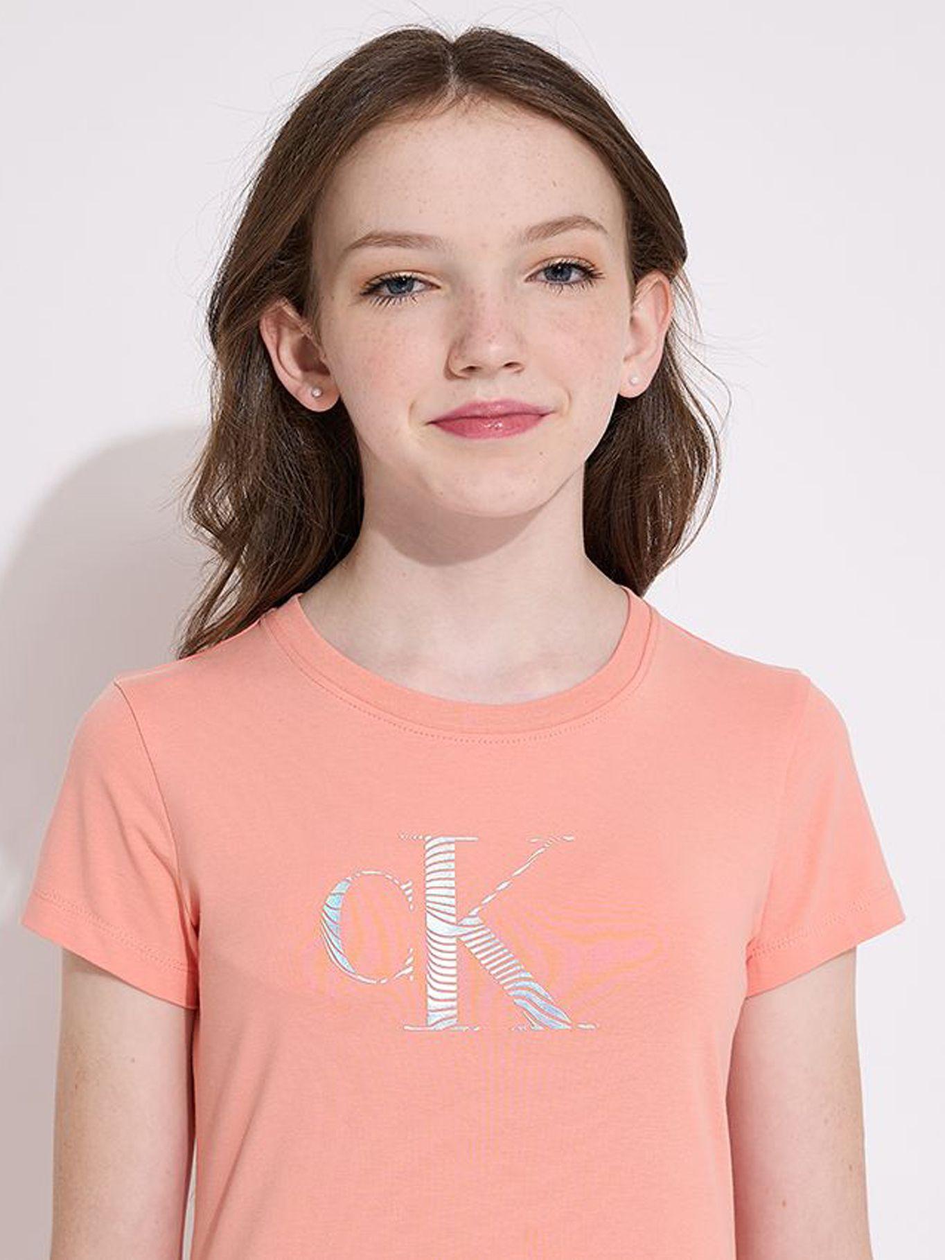 Polera Niña Iridescent Ck Slim Rosado Calvin Klein-3