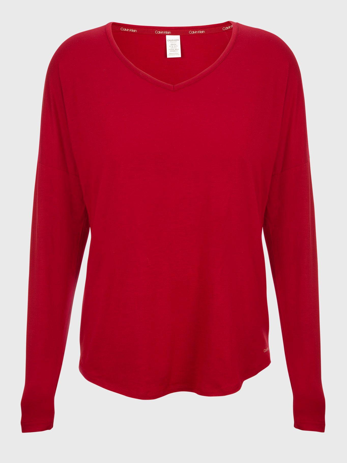 Polera Pijama Coordinating        Rojo Calvin Klein-0