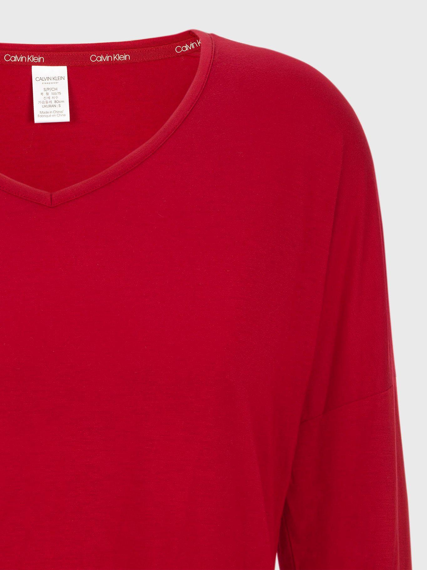 Polera Pijama Coordinating        Rojo Calvin Klein-2