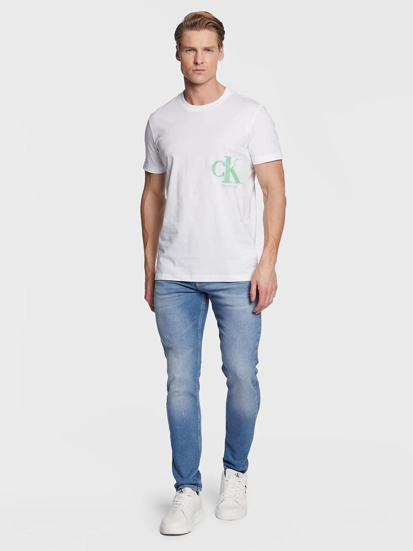 Camiseta informal con logo Blanco Calvin Klein-1