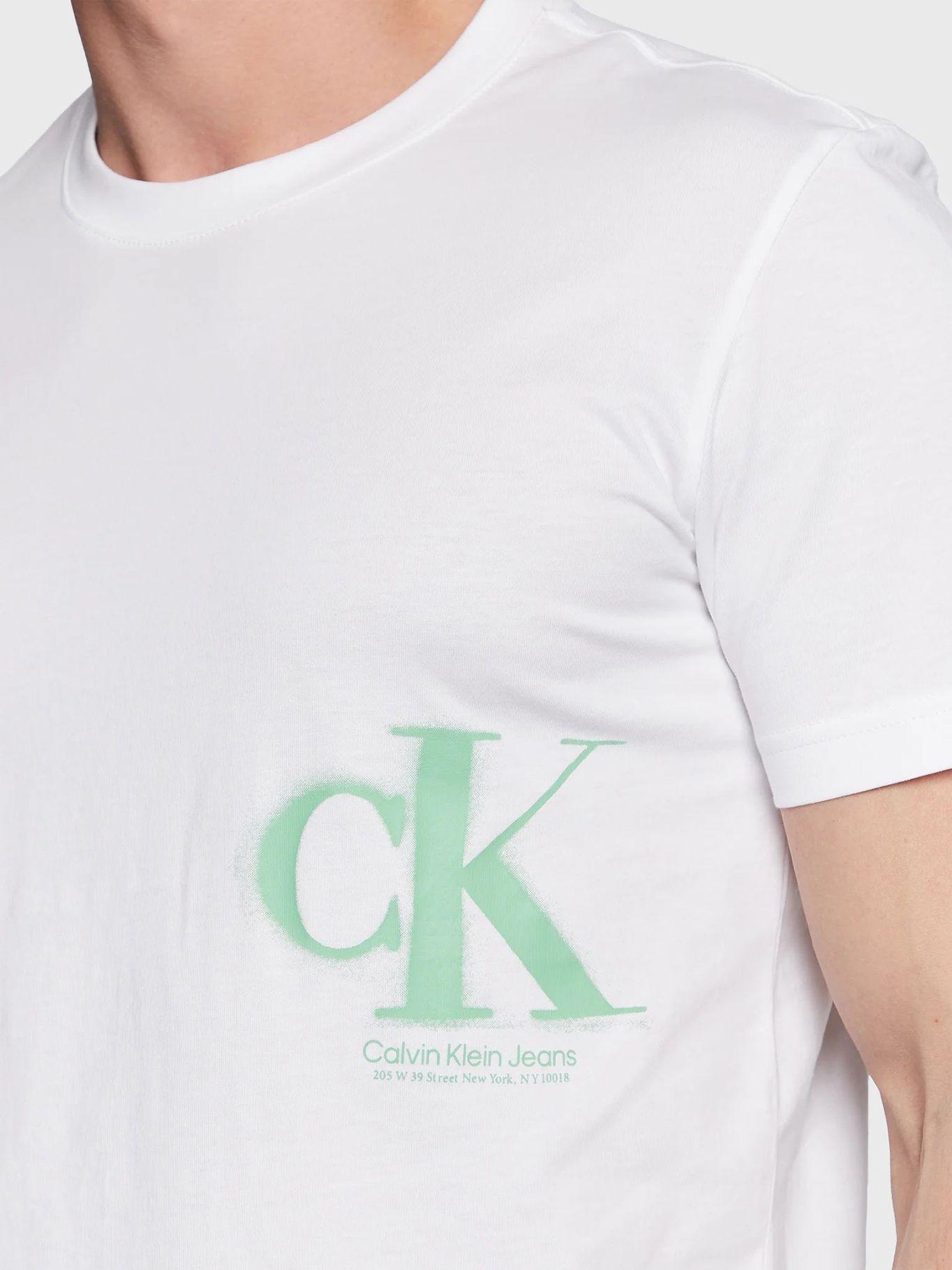 Camiseta informal con logo Blanco Calvin Klein-3