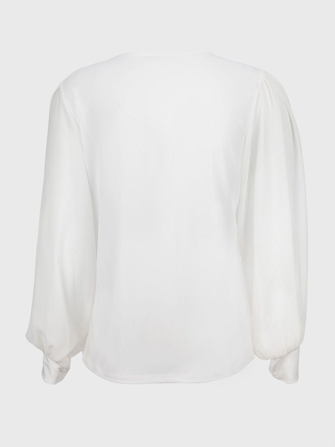 Blusa Chiff Blanco Calvin Klein-1