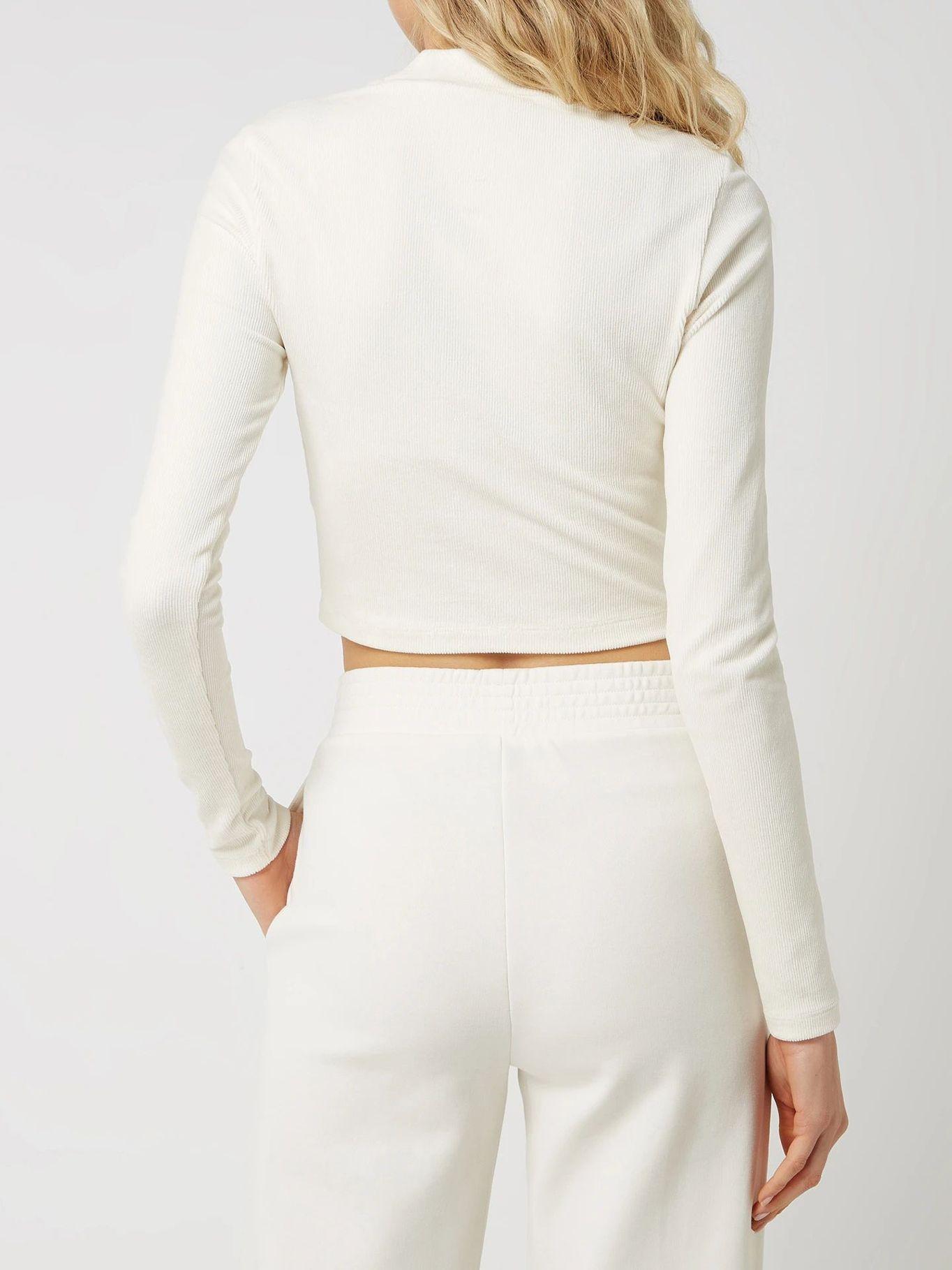 Polera Ls Velvet Rib Amarillo Calvin Klein-2