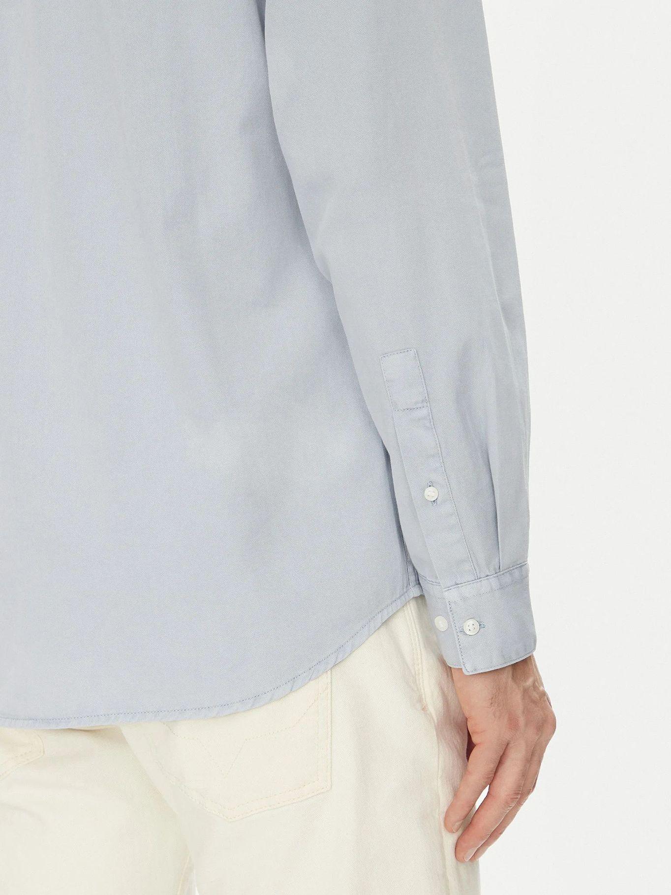 Camisa Garment Dyed Celeste Calvin Klein-4