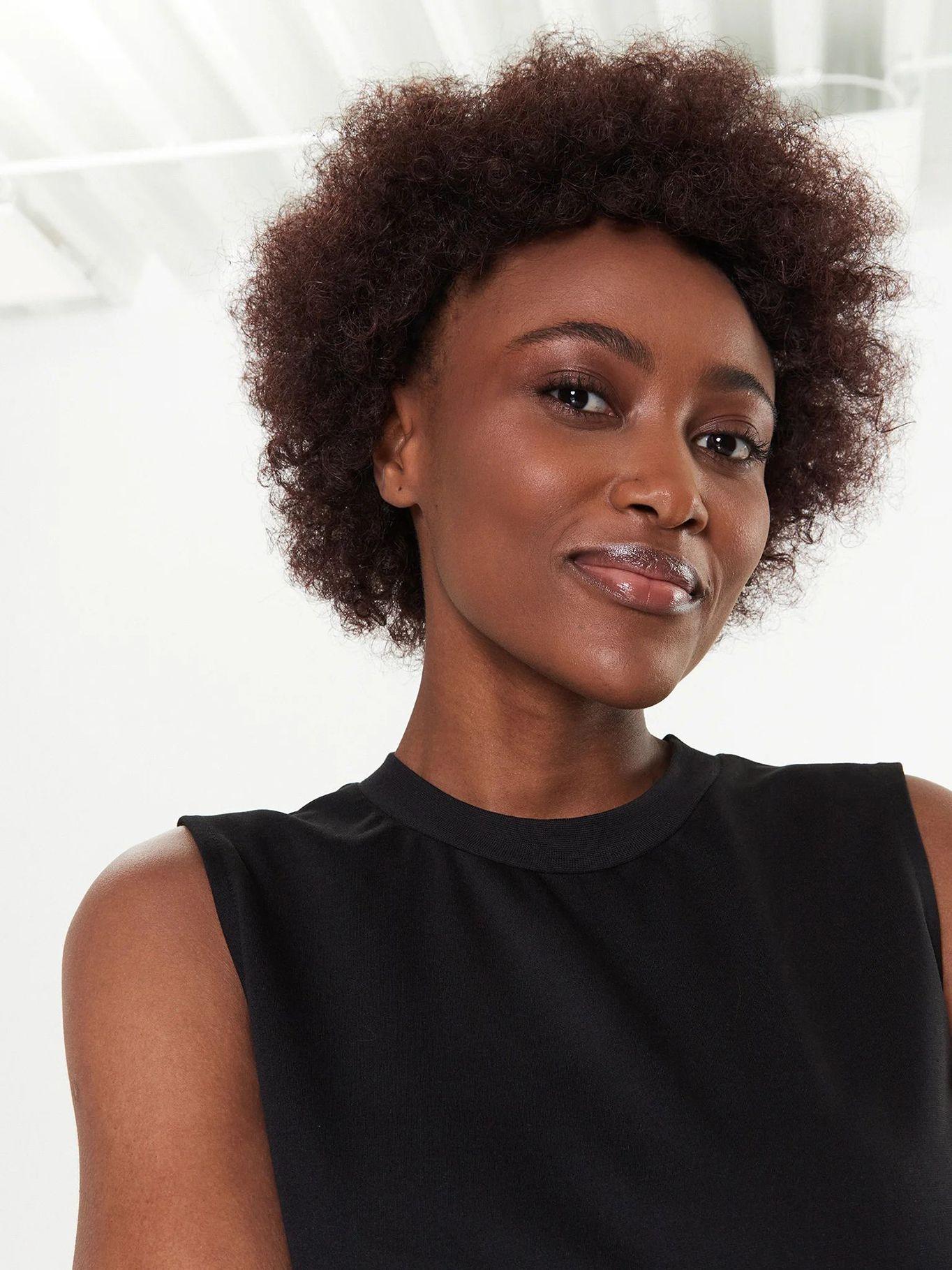 Camiseta sin mangas con detalle de cinta con logotipo Negro Calvin Klein-3