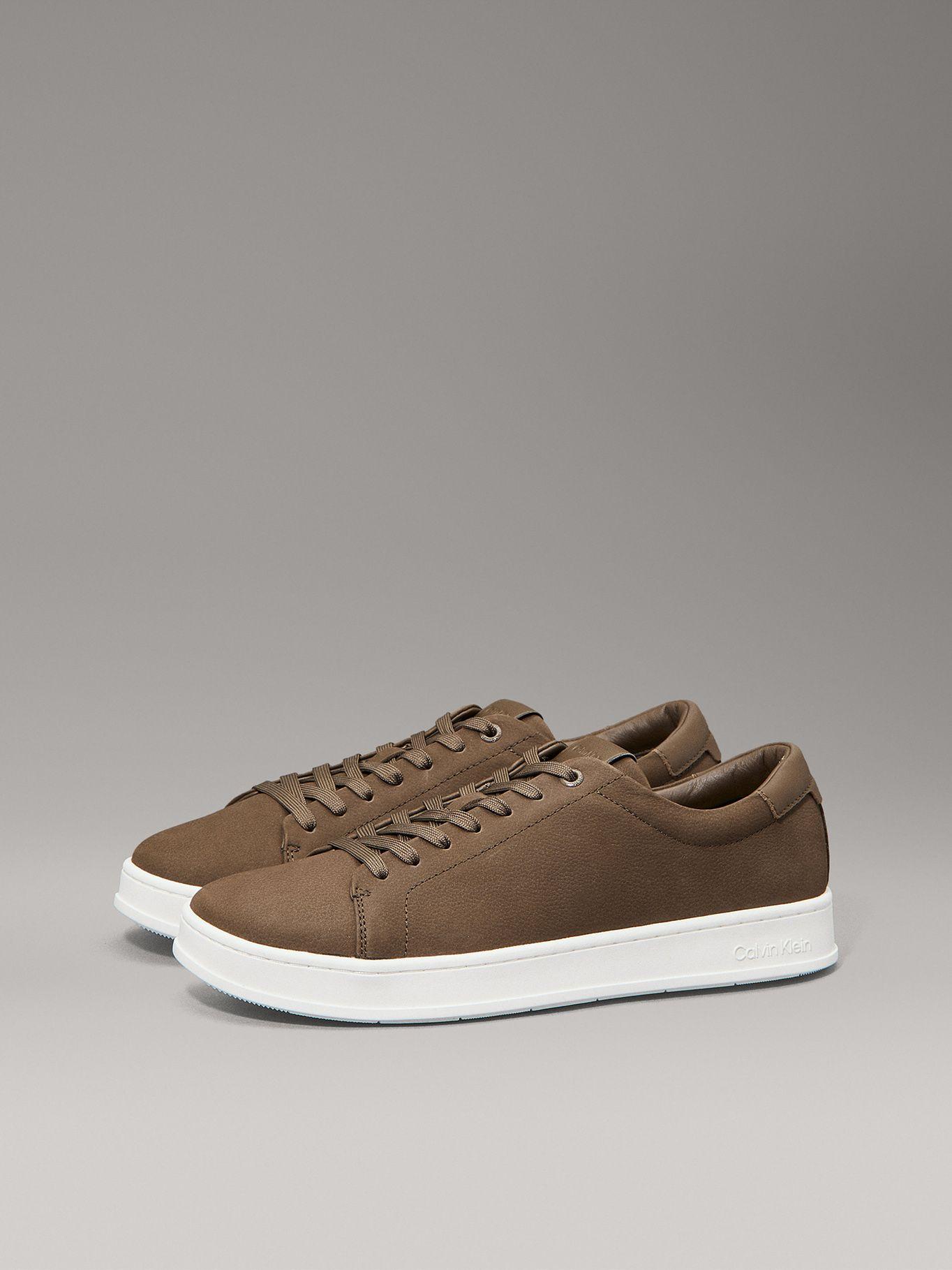 Zapatillas de Cuero Low Top Lace Up Cafe Calvin Klein-0
