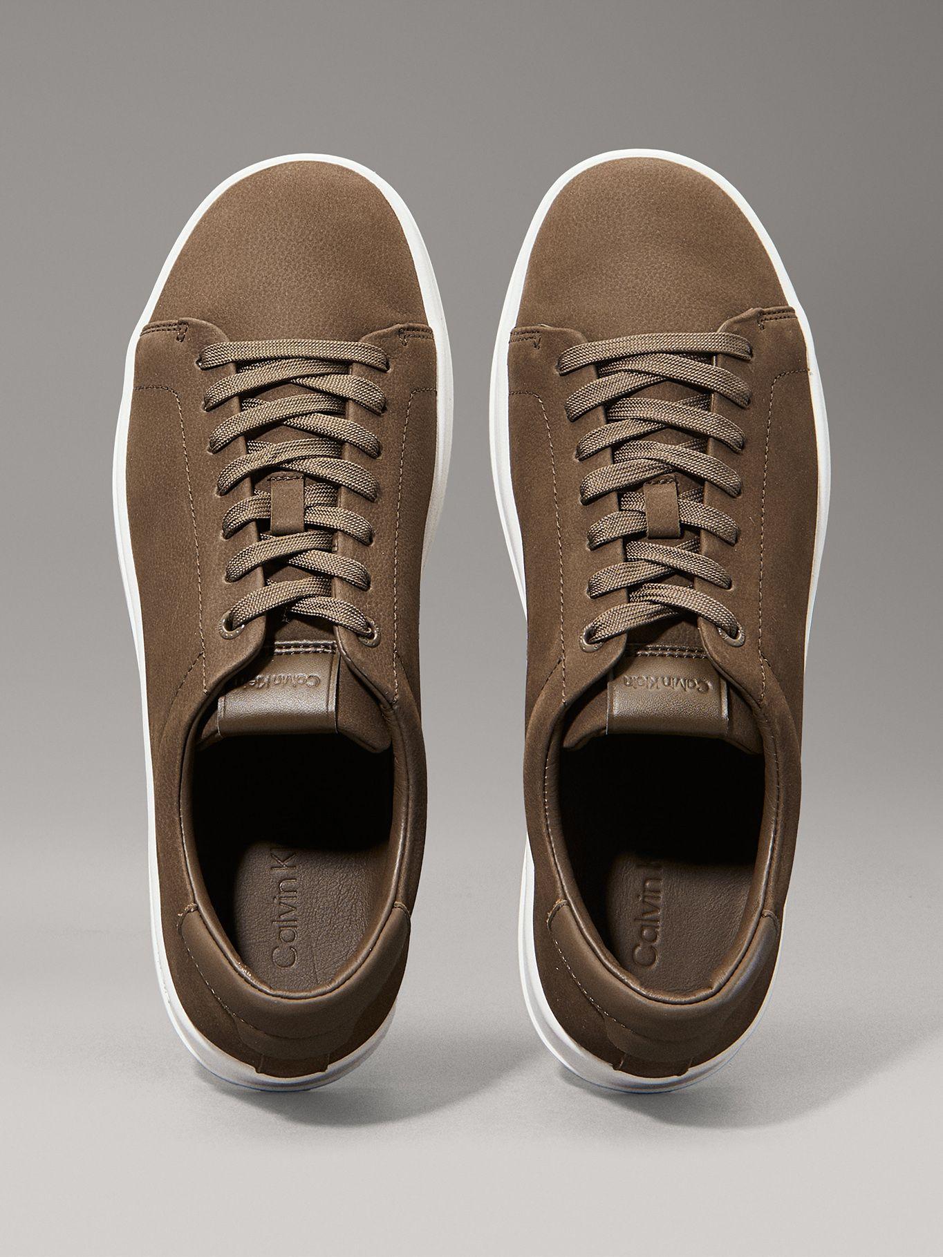 Zapatillas de Cuero Low Top Lace Up Cafe Calvin Klein-2