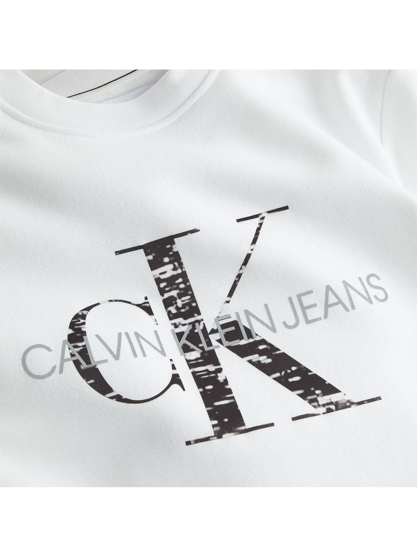 Polerón Bonded Monogram Blanco Calvin Klein-2