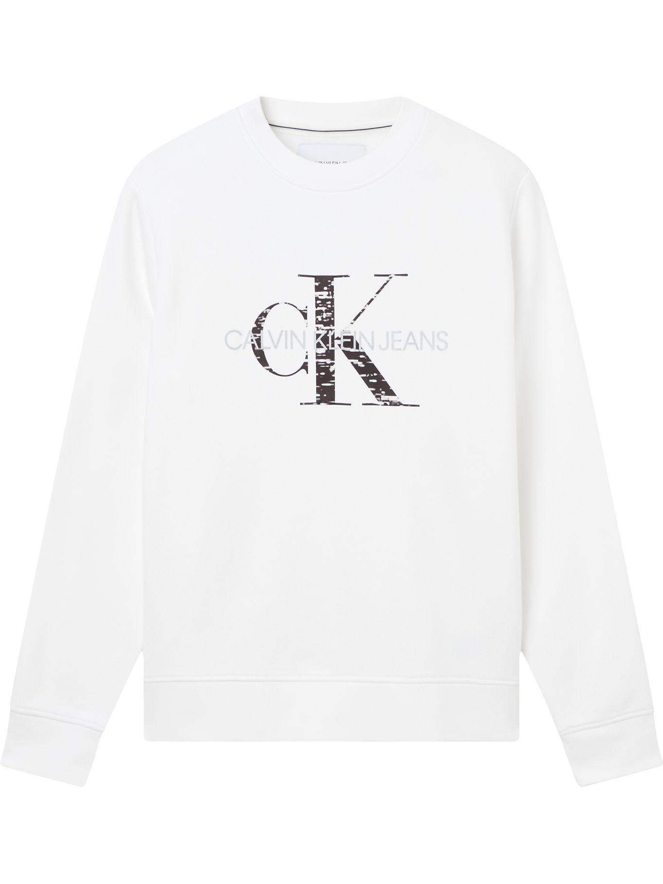 Polerón Bonded Monogram Blanco Calvin Klein-0
