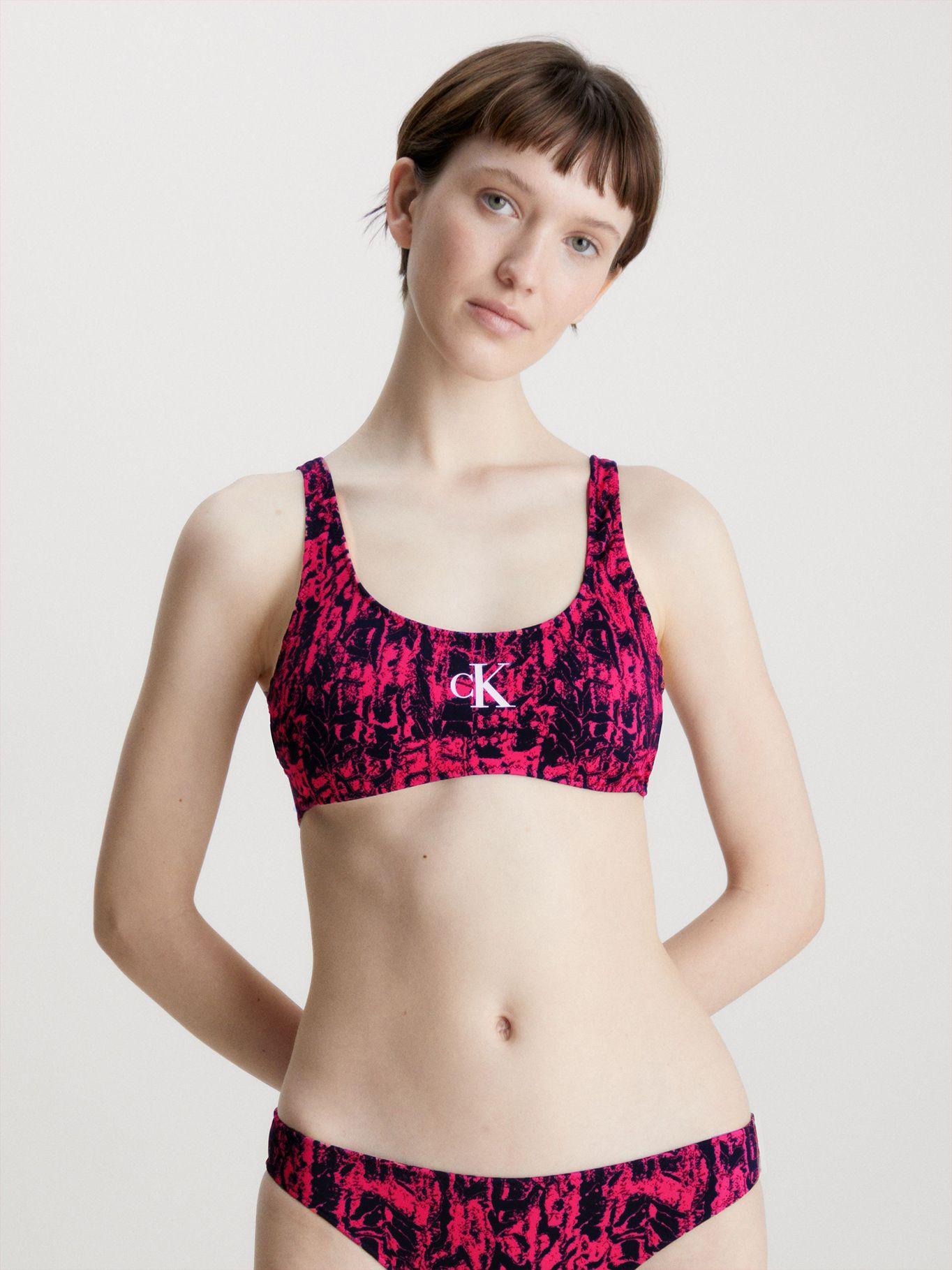 Top Bikini CK Monogram Fucsia Calvin Klein-0