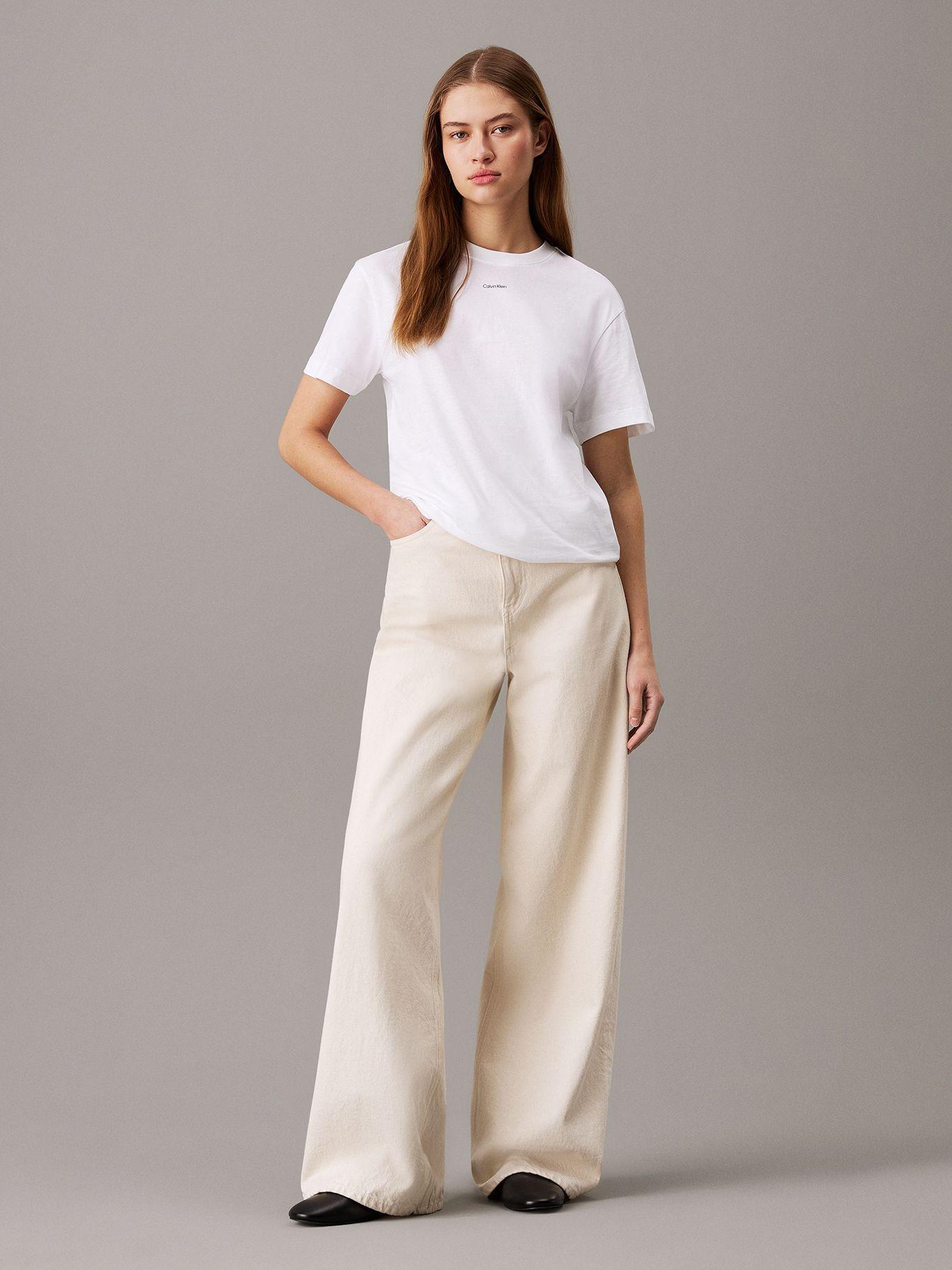 Polera Nano Logo Regular Blanco Calvin Klein-1