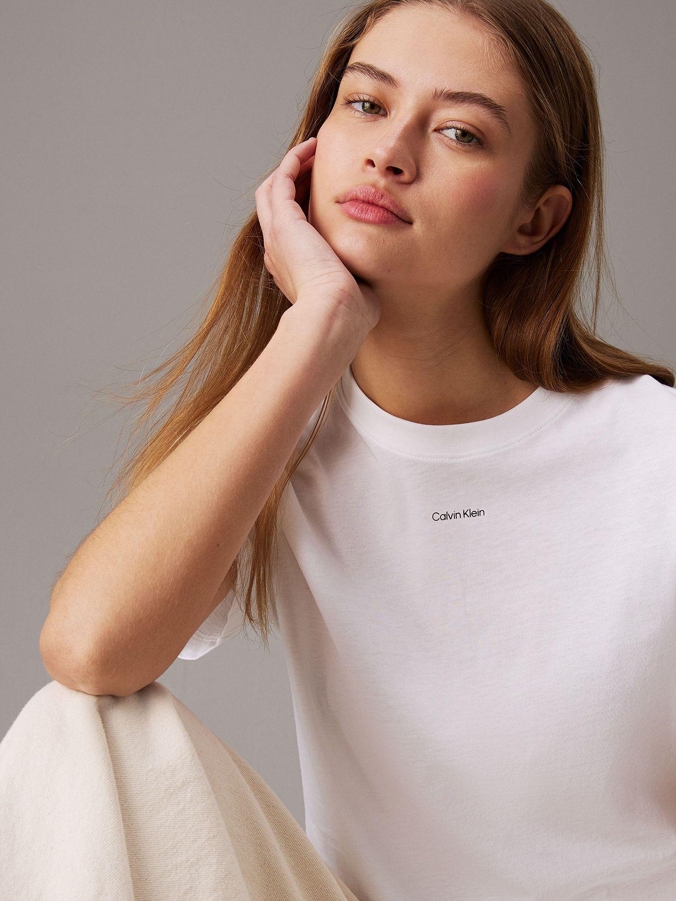 Polera Nano Logo Regular Blanco Calvin Klein-3