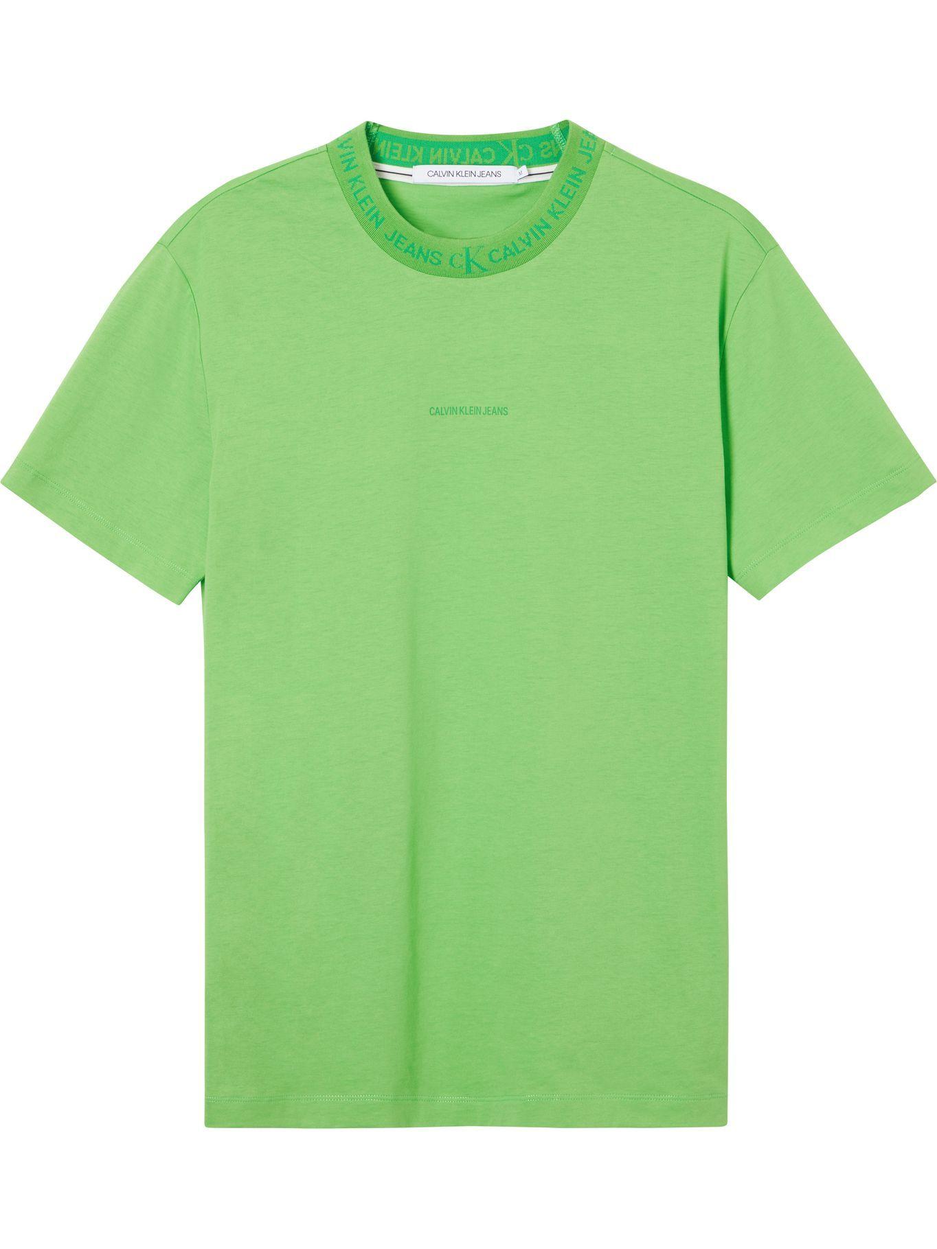 Polera Logo Jacquard Verde Calvin Klein-1
