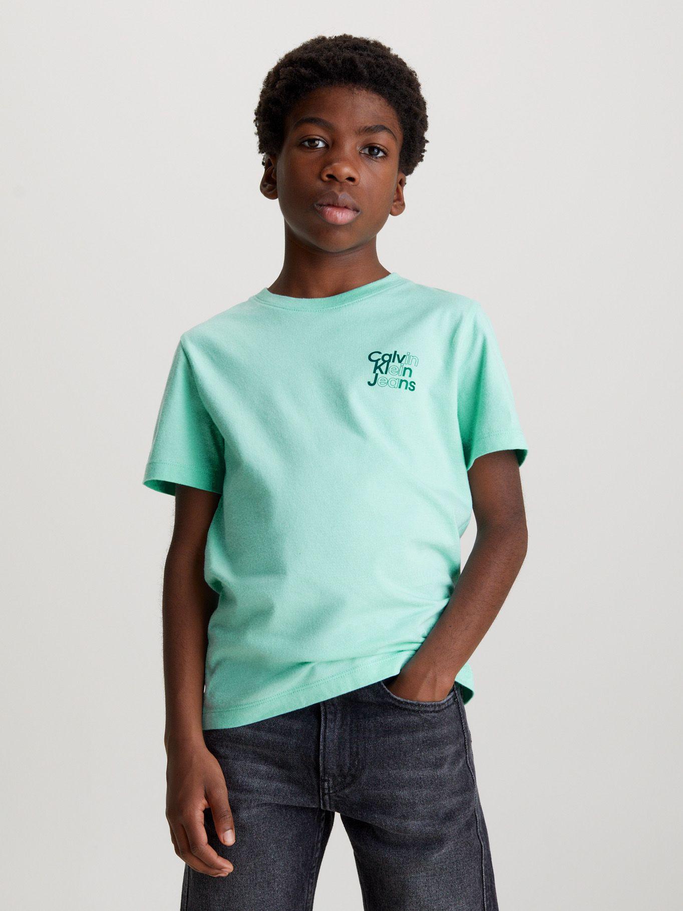 Polera Niño Chest Logo Verde Calvin Klein-0
