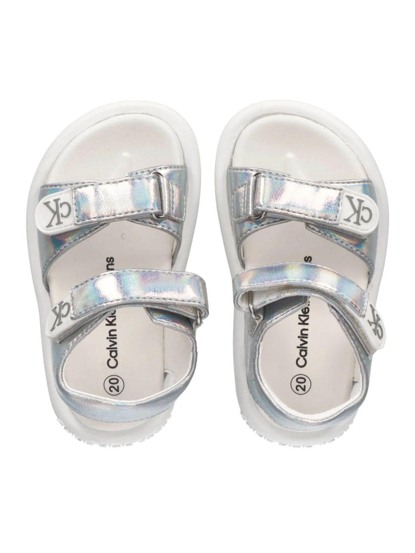 Sandalia Velcro Silver Gris Calvin Klein-1