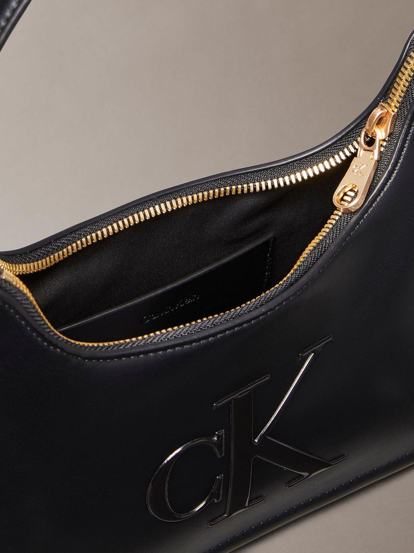 Cartera De Hombro Monogram Grabado Negro Calvin Klein-3