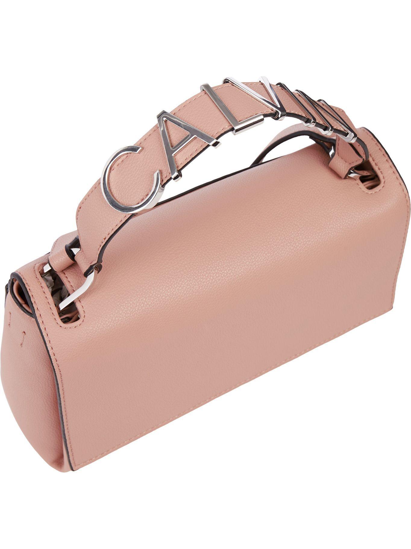 Cartera Calvin Metal Flap Sholder Bag Rosado Calvin Klein-3