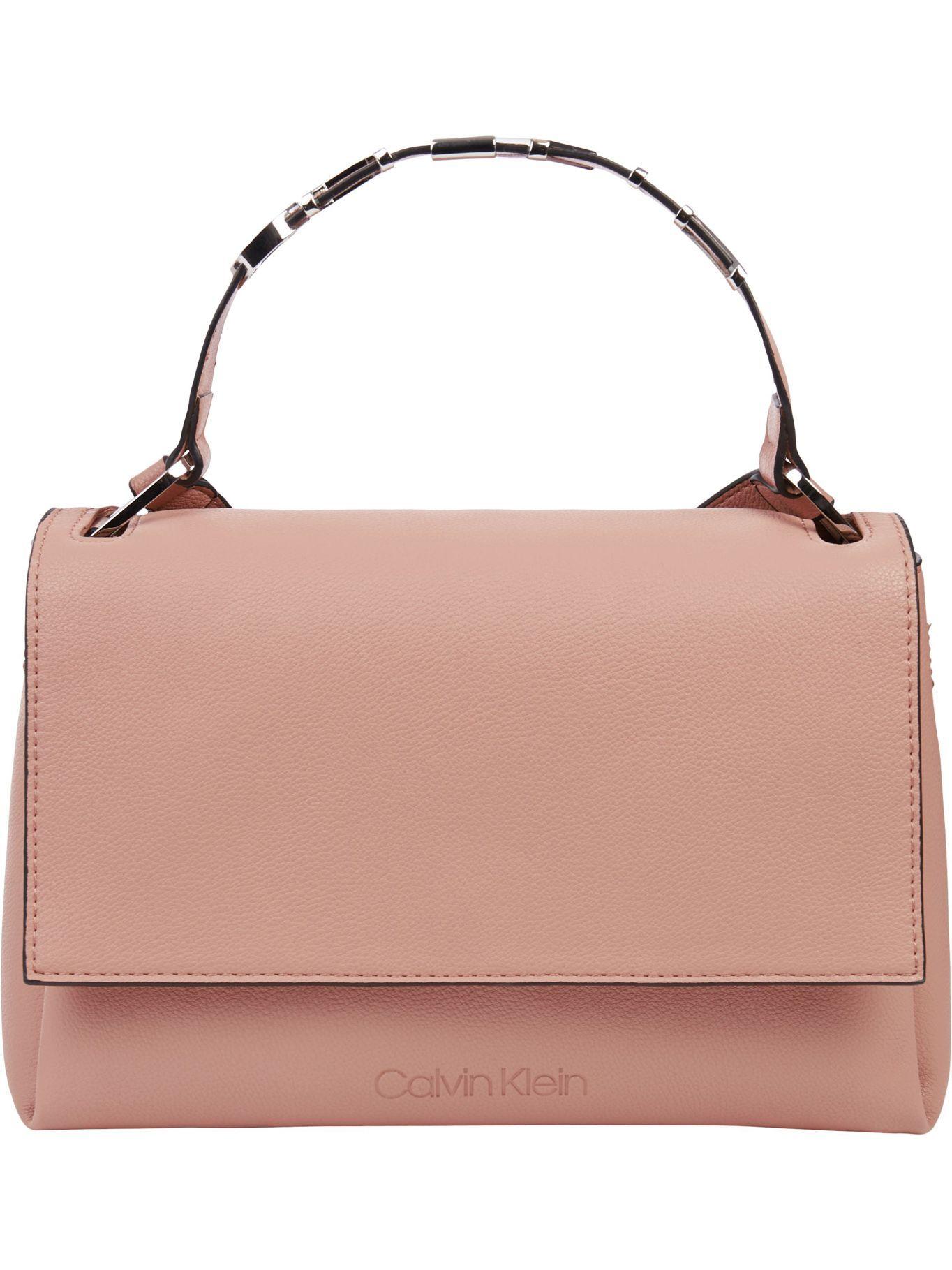 Cartera Calvin Metal Flap Sholder Bag Rosado Calvin Klein-0