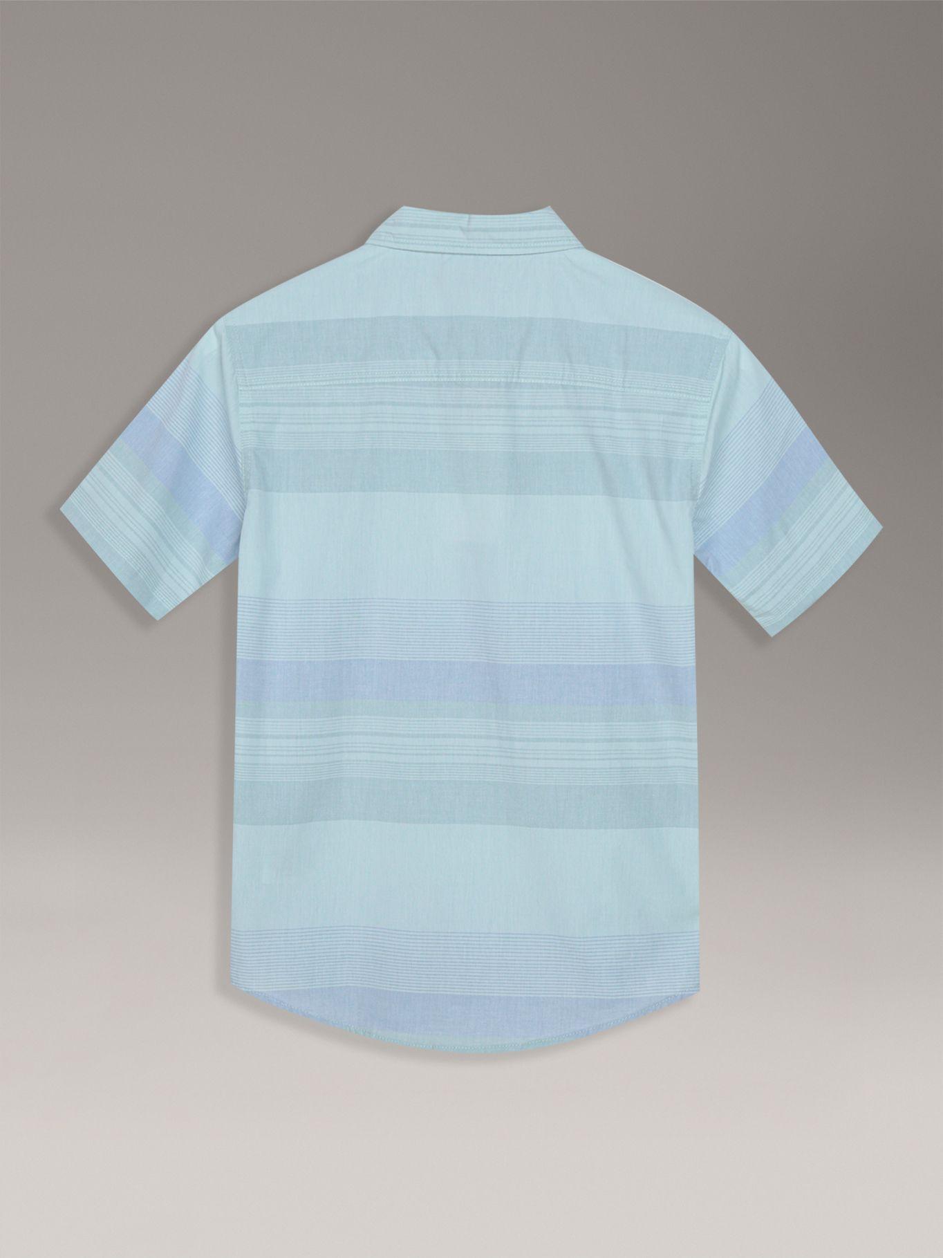 Camisa Niño Elemental Stripe Celeste Calvin Klein-1